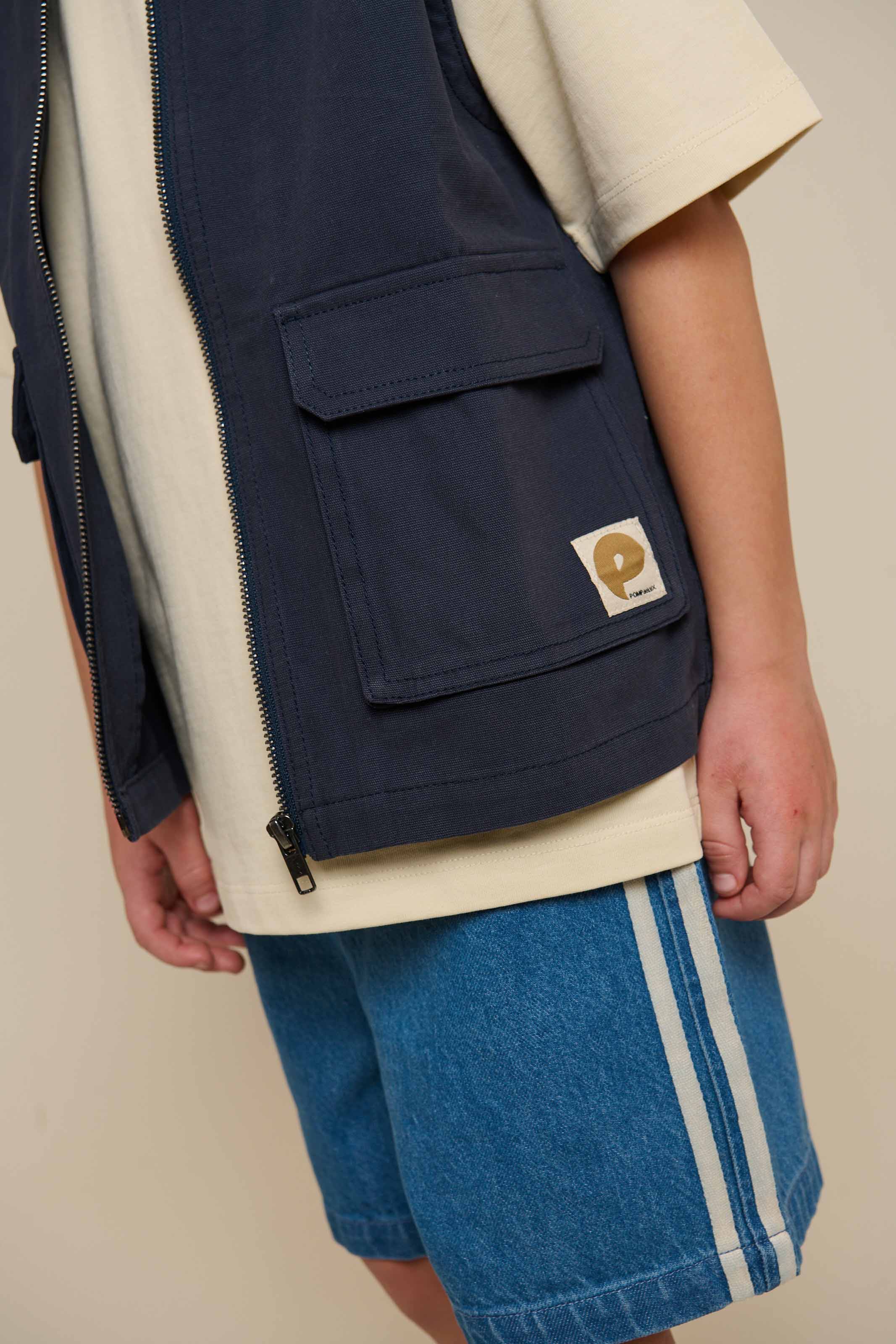 Baggy Denimshorts met Tape - Tween - Blue Denim | 101143 Callum - Image 3