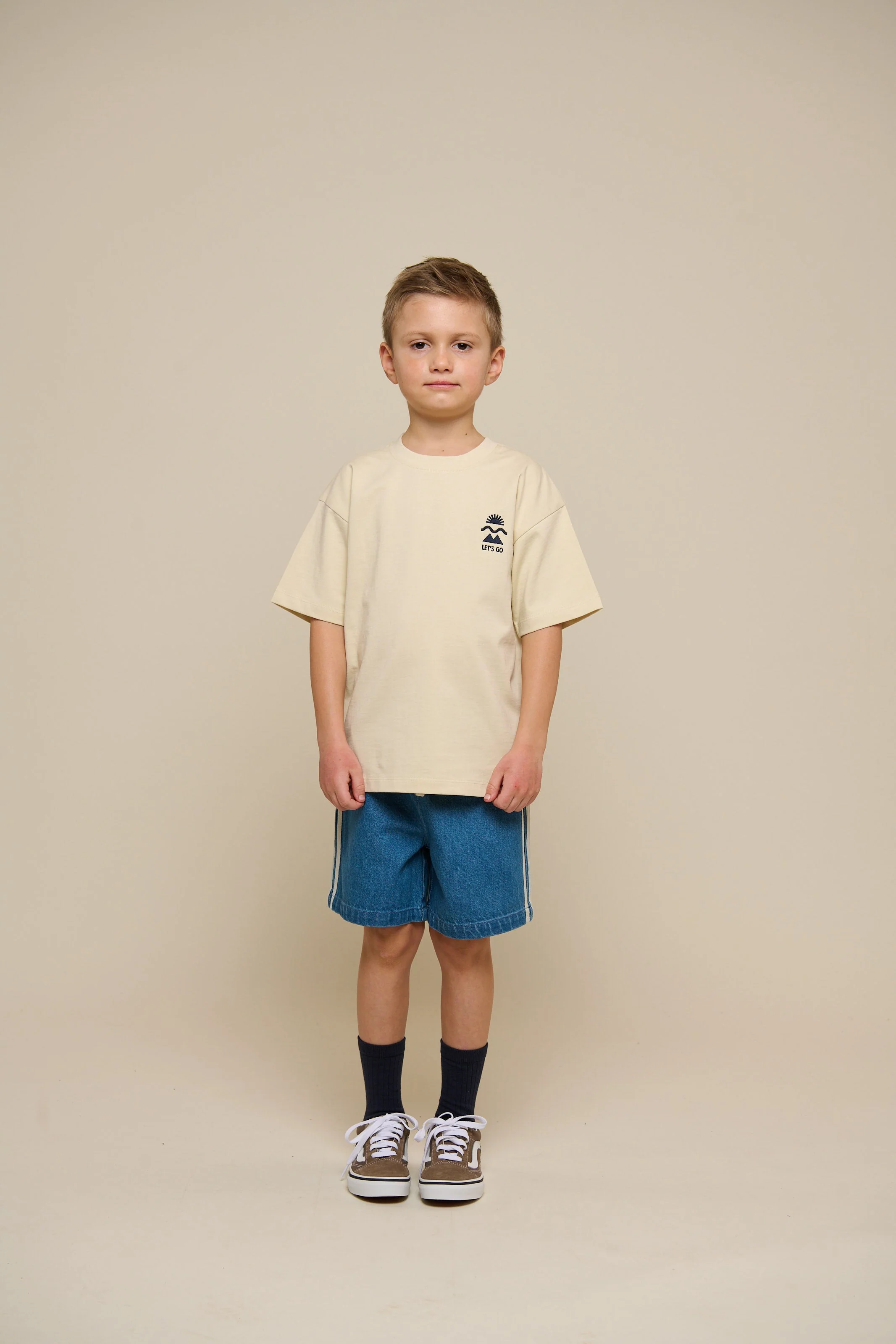 Baggy Denimshorts met Tape - Tween - Blue Denim | 101143 Callum - Image 5