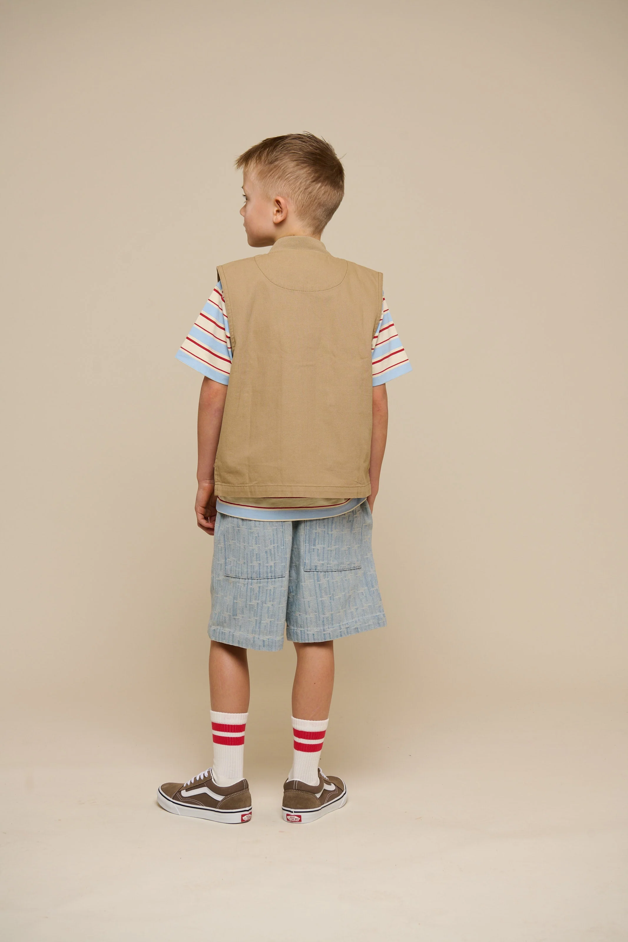 Baggy Jacquard Denim Shorts - Tween - Blue Denim | 101092 Kyle - Image 5
