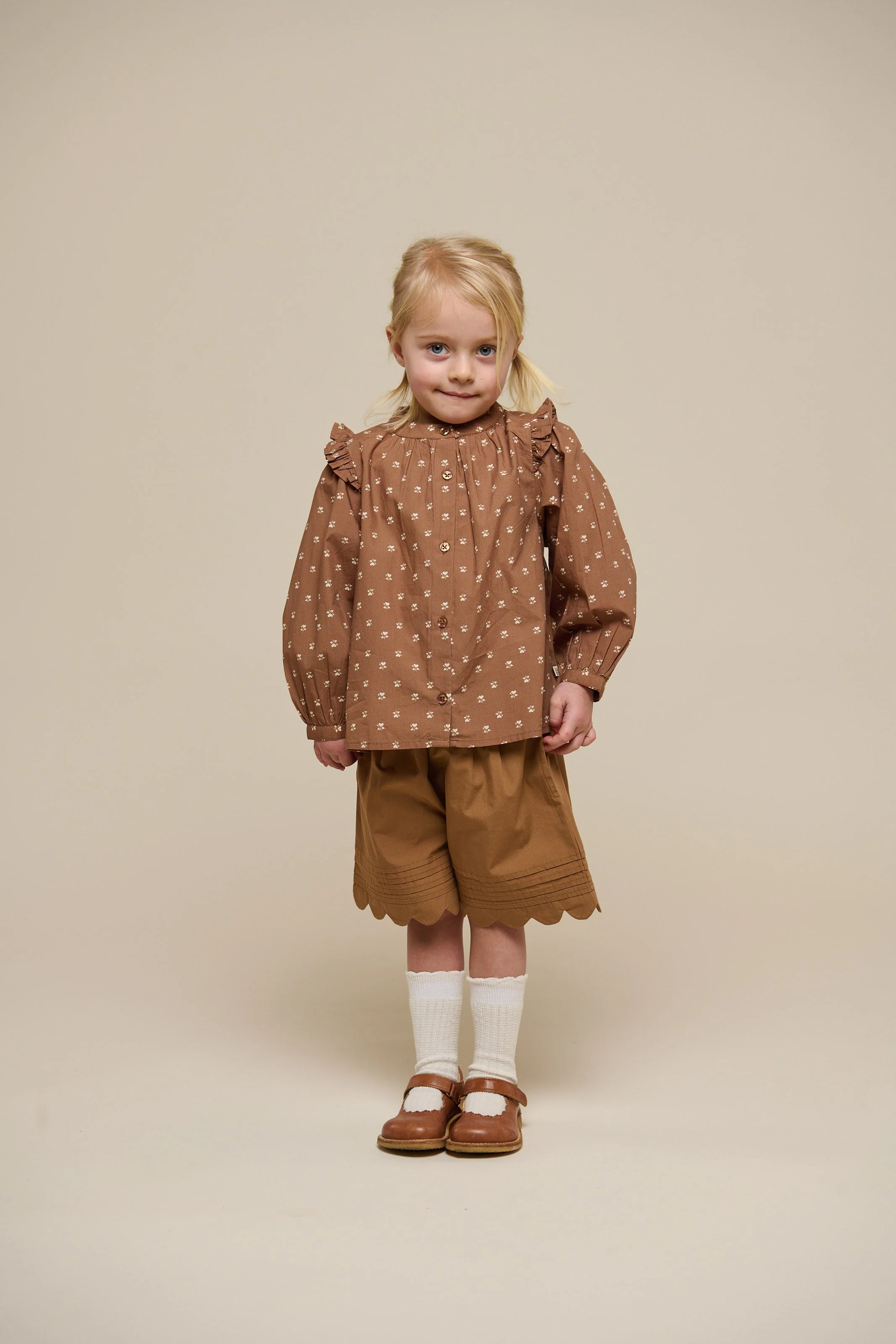Bedrukte Poplin Overhemdblouse - Kids - Coconut | 101057 Camilla