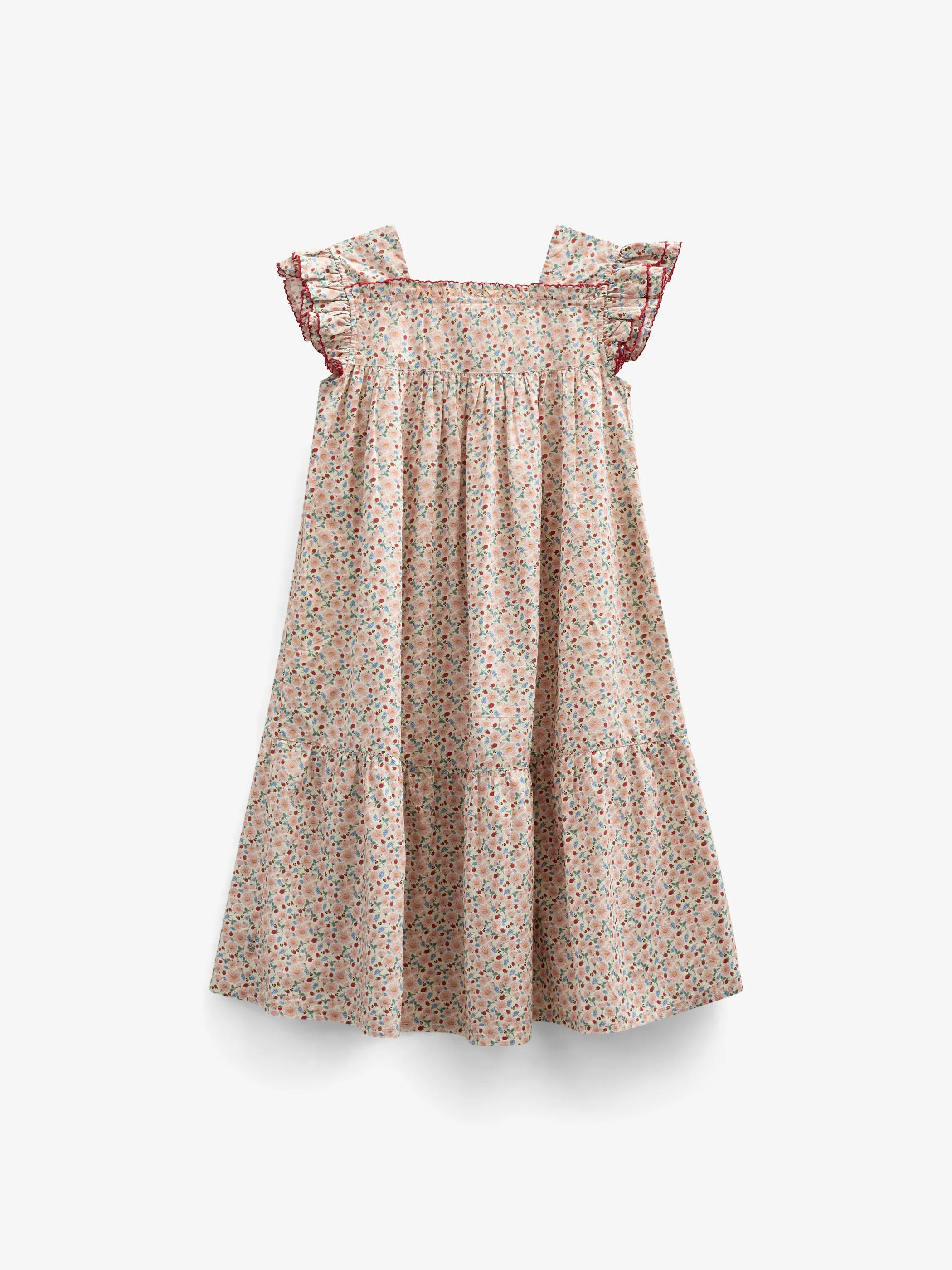 Bloemenbedrukte Poplin Jurk - Kids - Rose | 100960 Poppy - Image 4