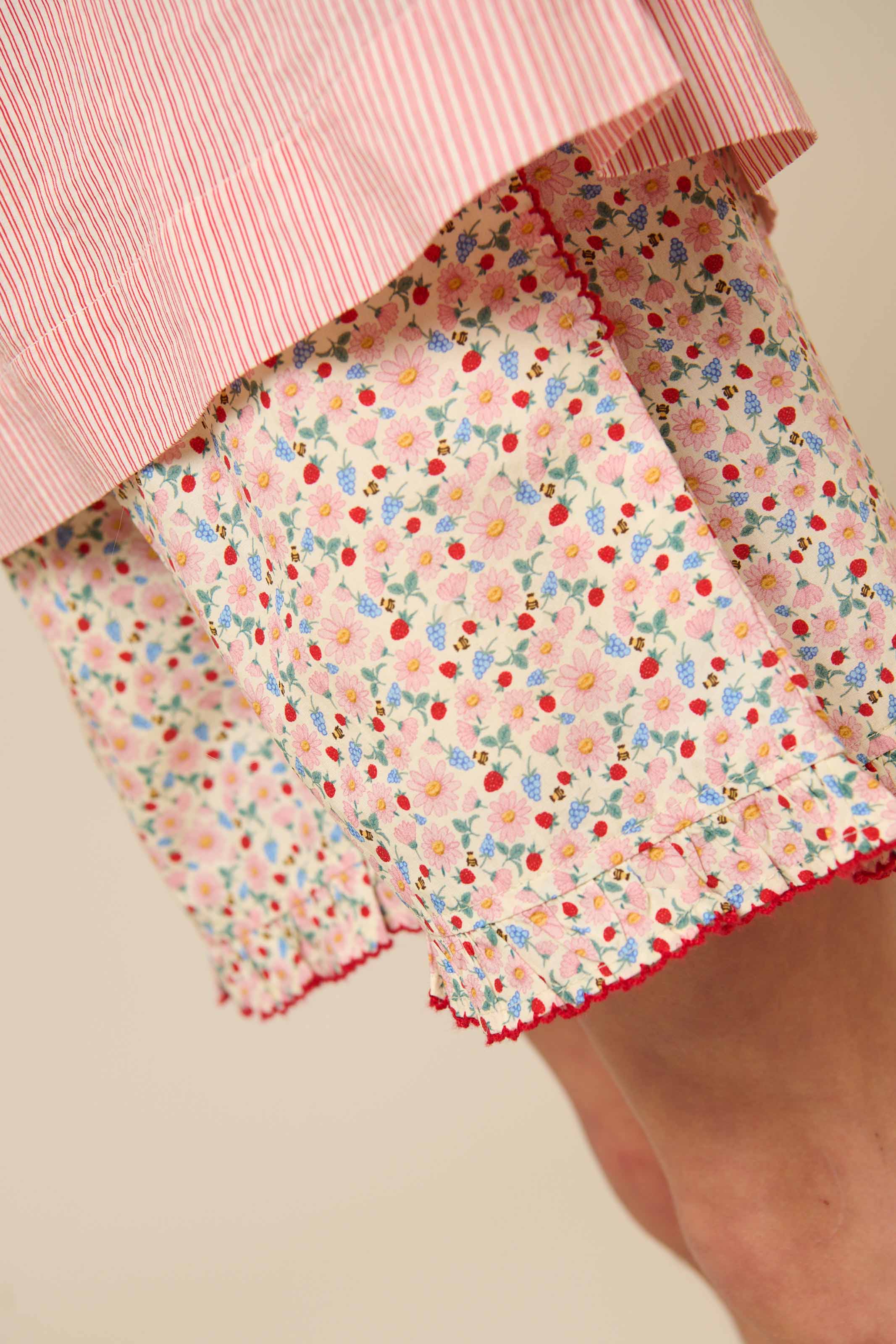 Bloemenbedrukte poplin shorts - Tween - Rose | 100957 Poppy - Image 3