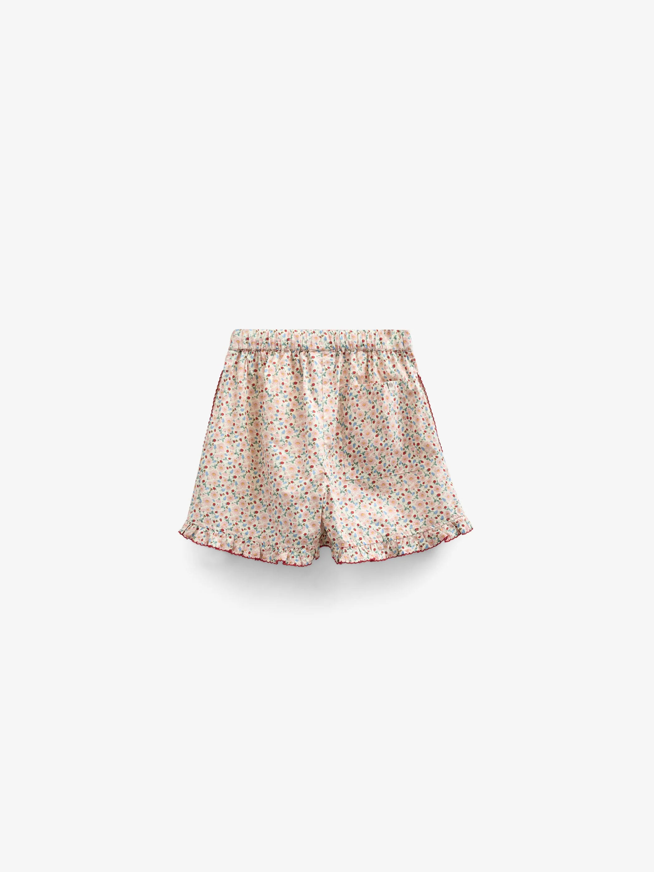 Bloemenbedrukte poplin shorts - Tween - Rose | 100957 Poppy - Image 4