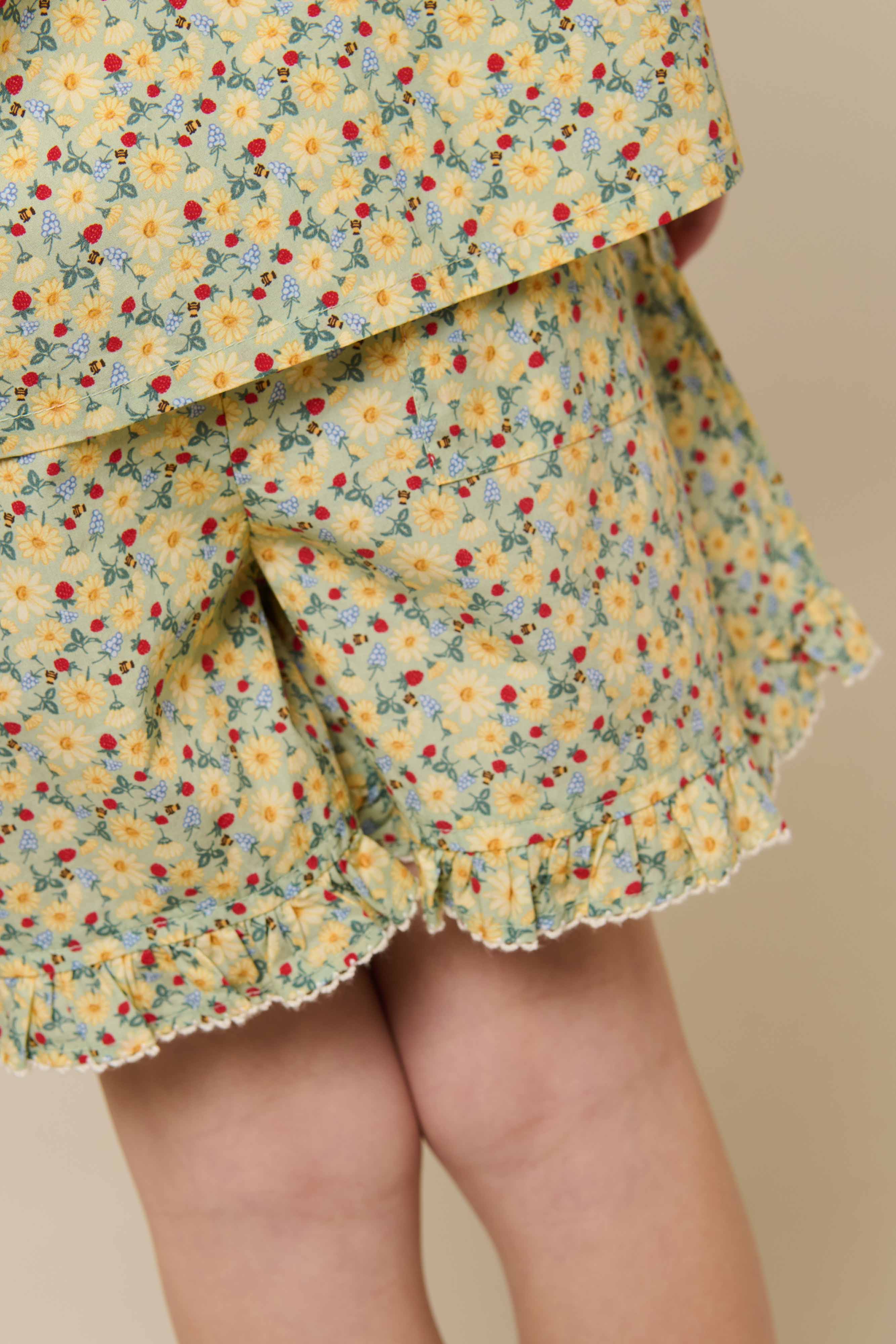 Bloemenbedrukte Poplinshorts - Tween - Green | 100959 Poppy - Image 3