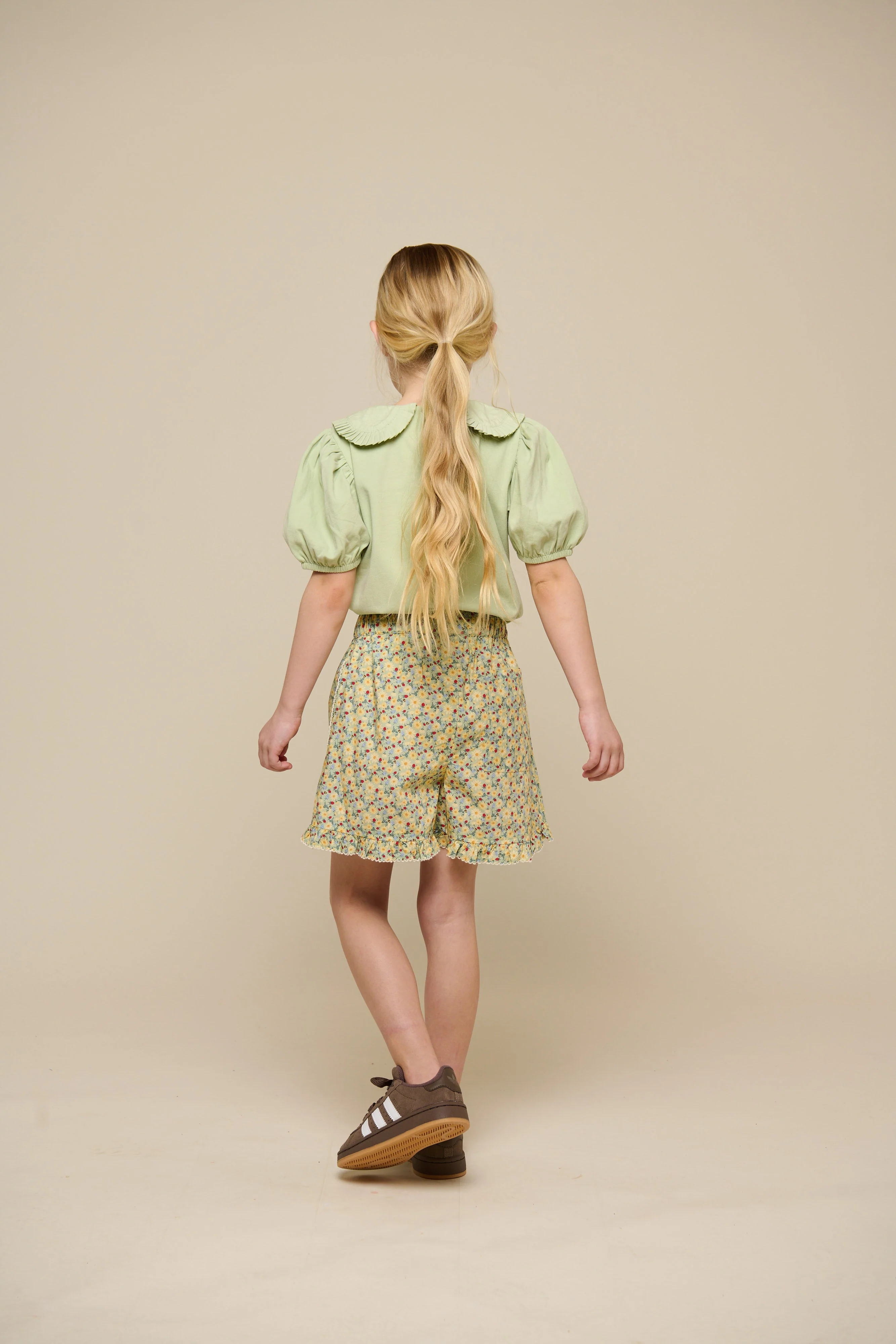 Bloemenbedrukte Poplinshorts - Tween - Green | 100959 Poppy - Image 5
