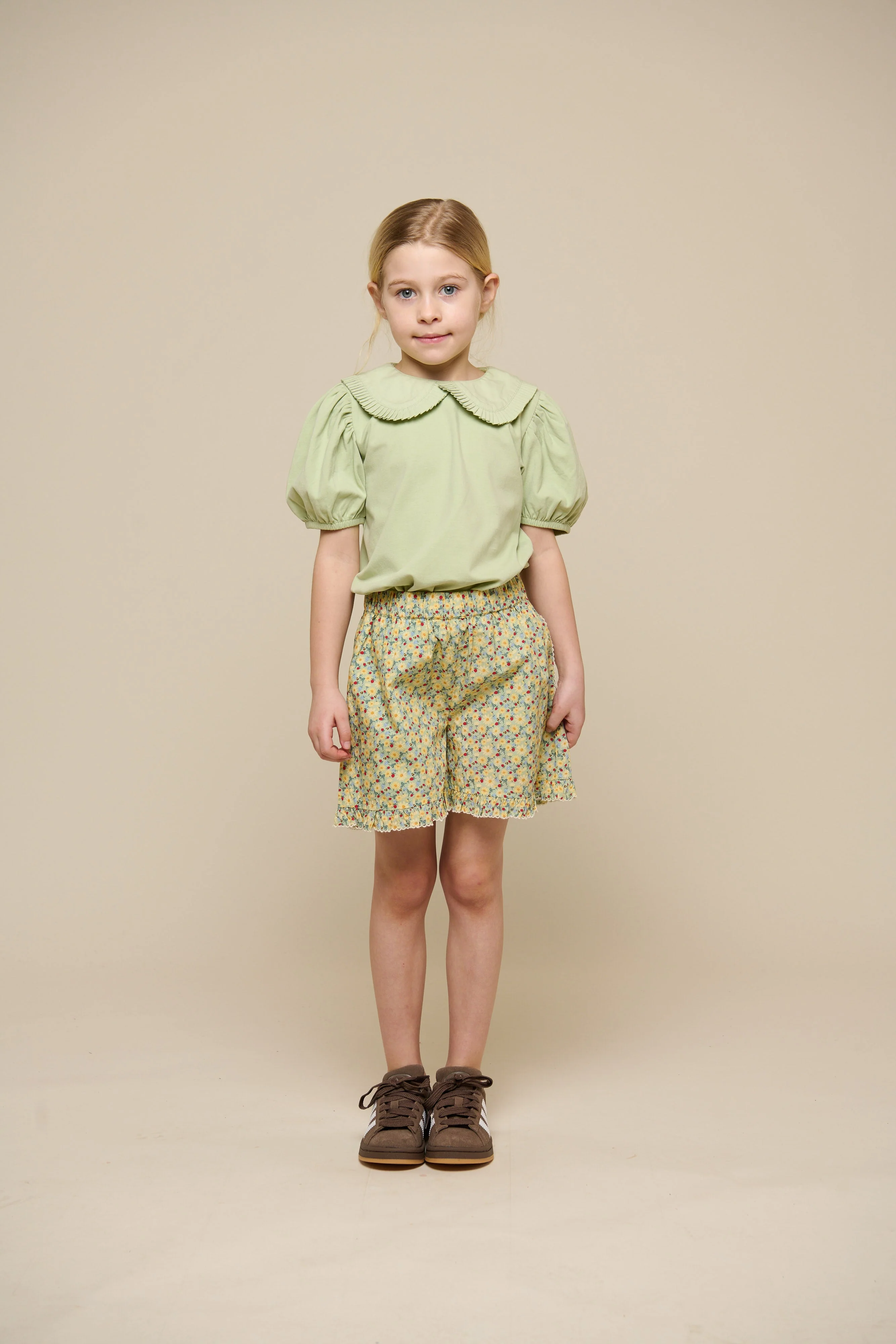Bloemenbedrukte Poplinshorts - Tween - Green | 100959 Poppy - Image 6