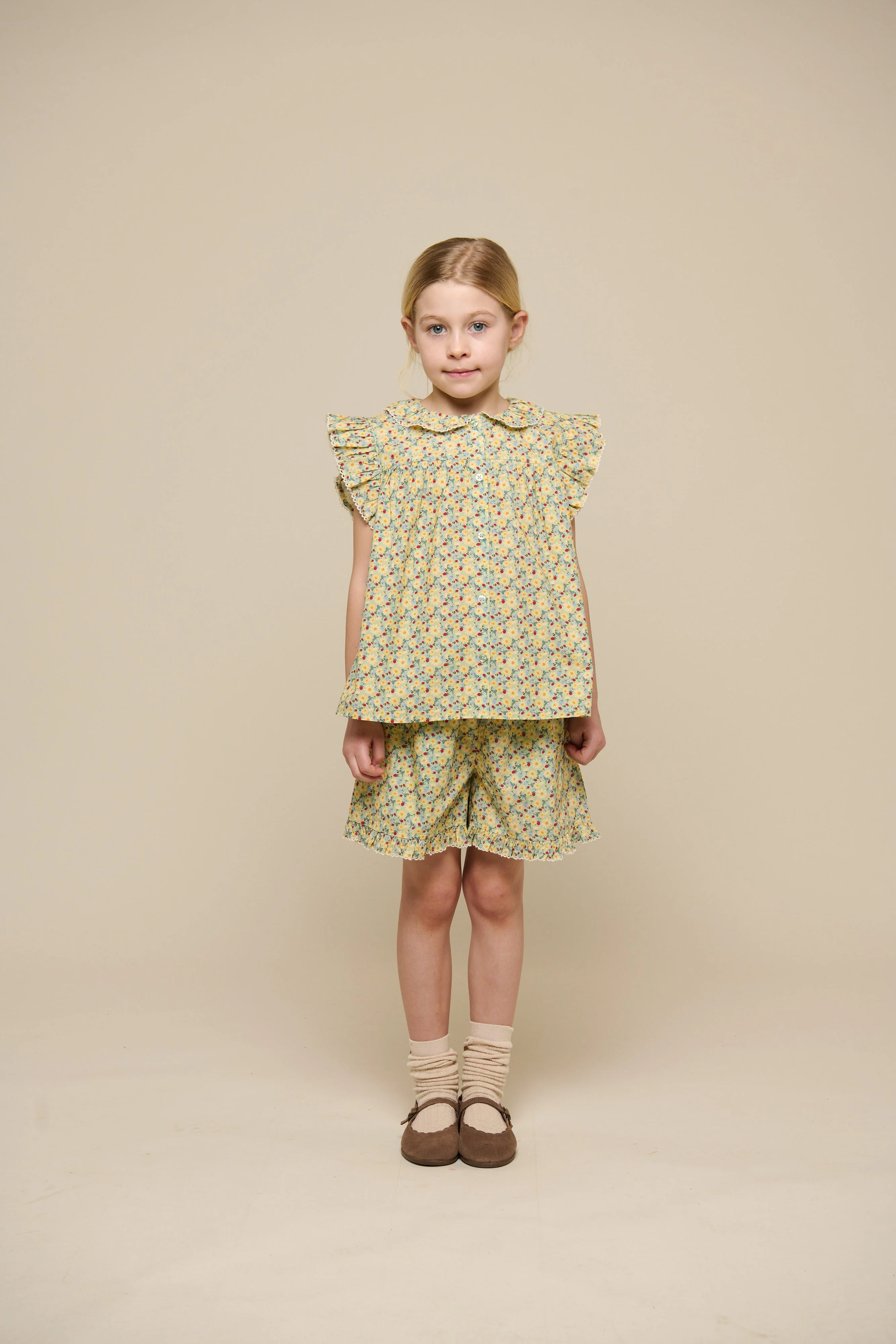 Bloemenbedrukte Poplinshorts - Tween - Green | 100959 Poppy - Image 7