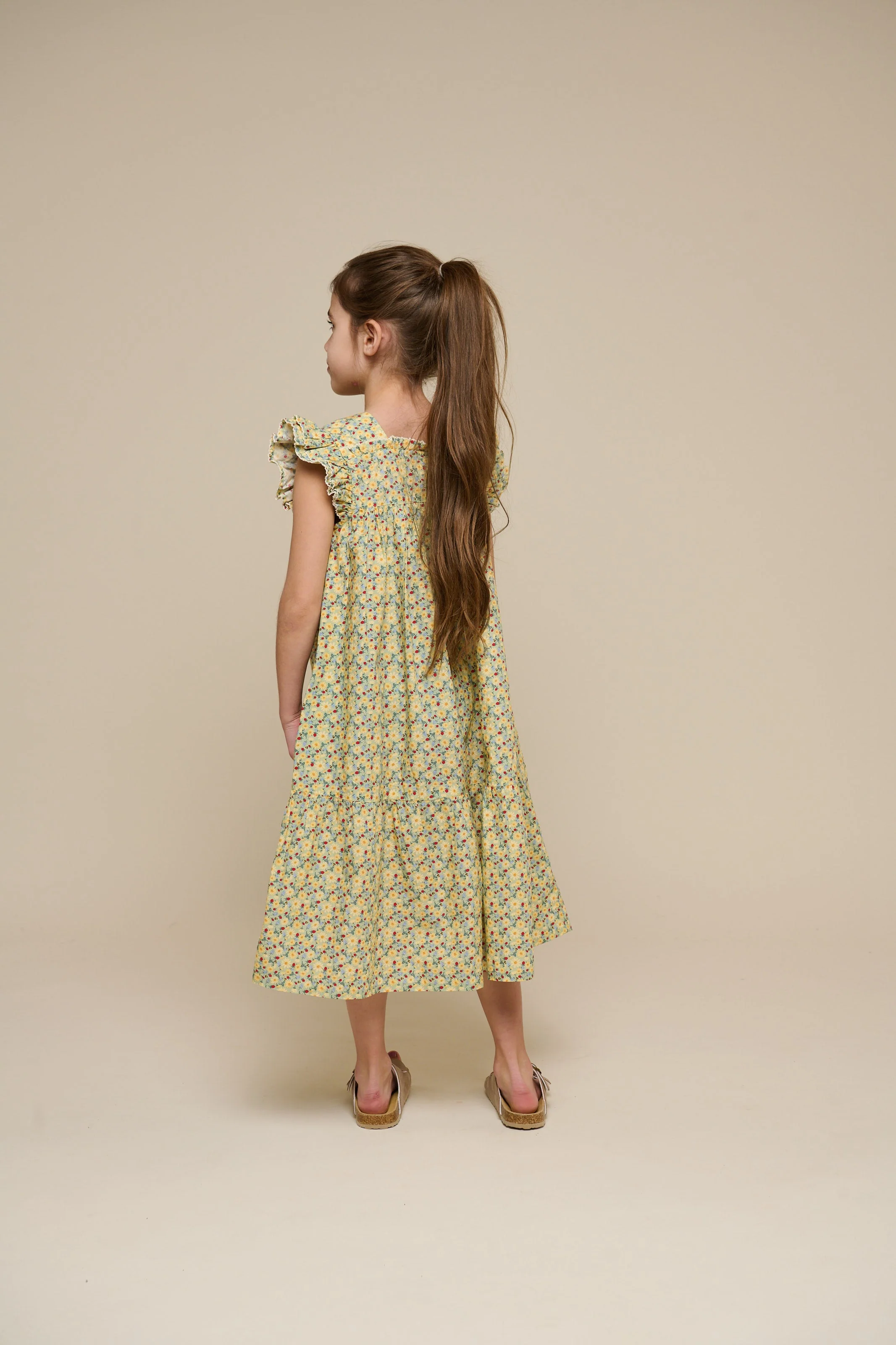 Bloemenprint Popeline Jurk - Tween - Green | 100963 Poppy - Image 3