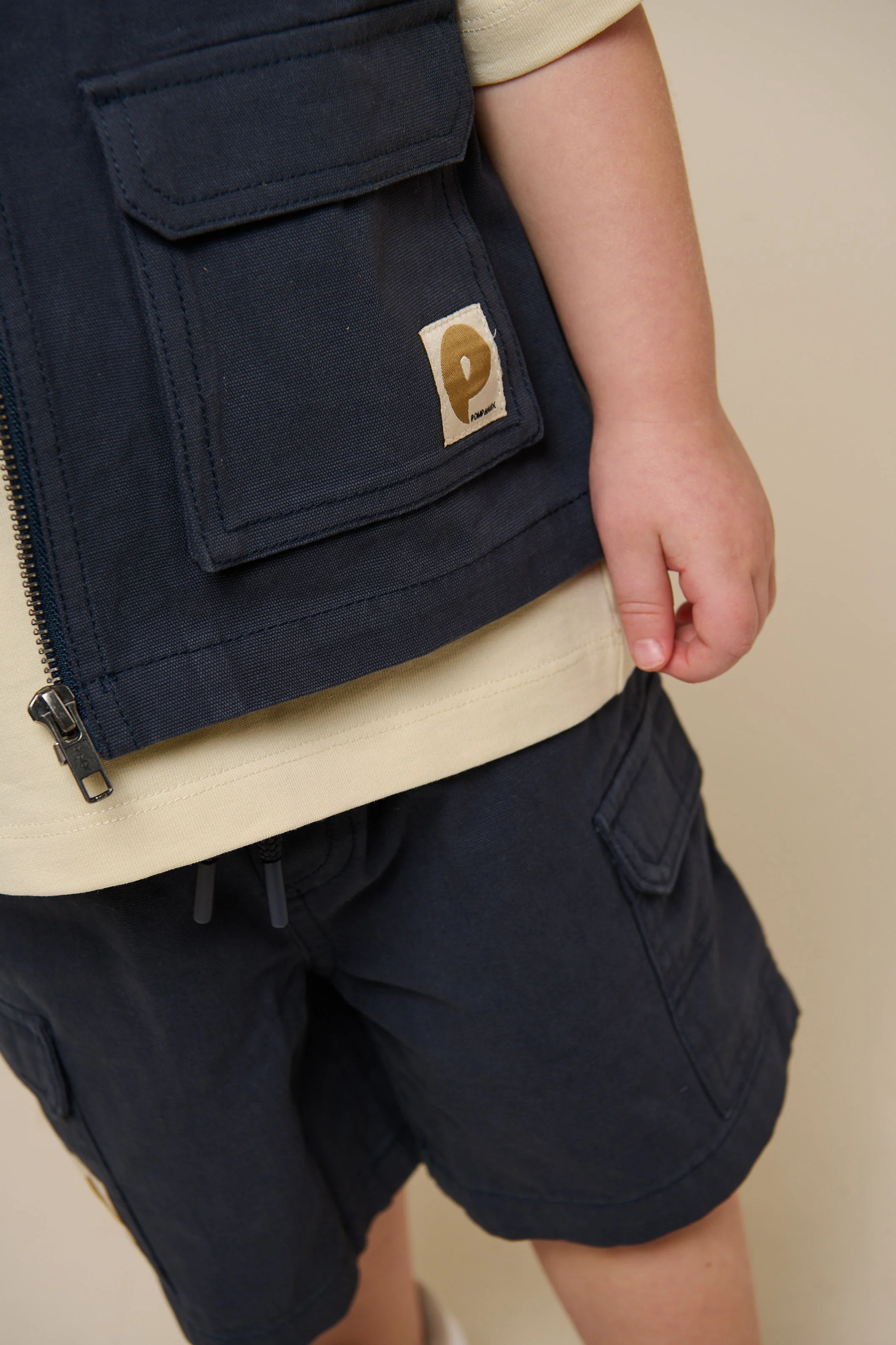 Canvas Cargo Gilet - Kids - Navy | 101130 Isack - Image 6
