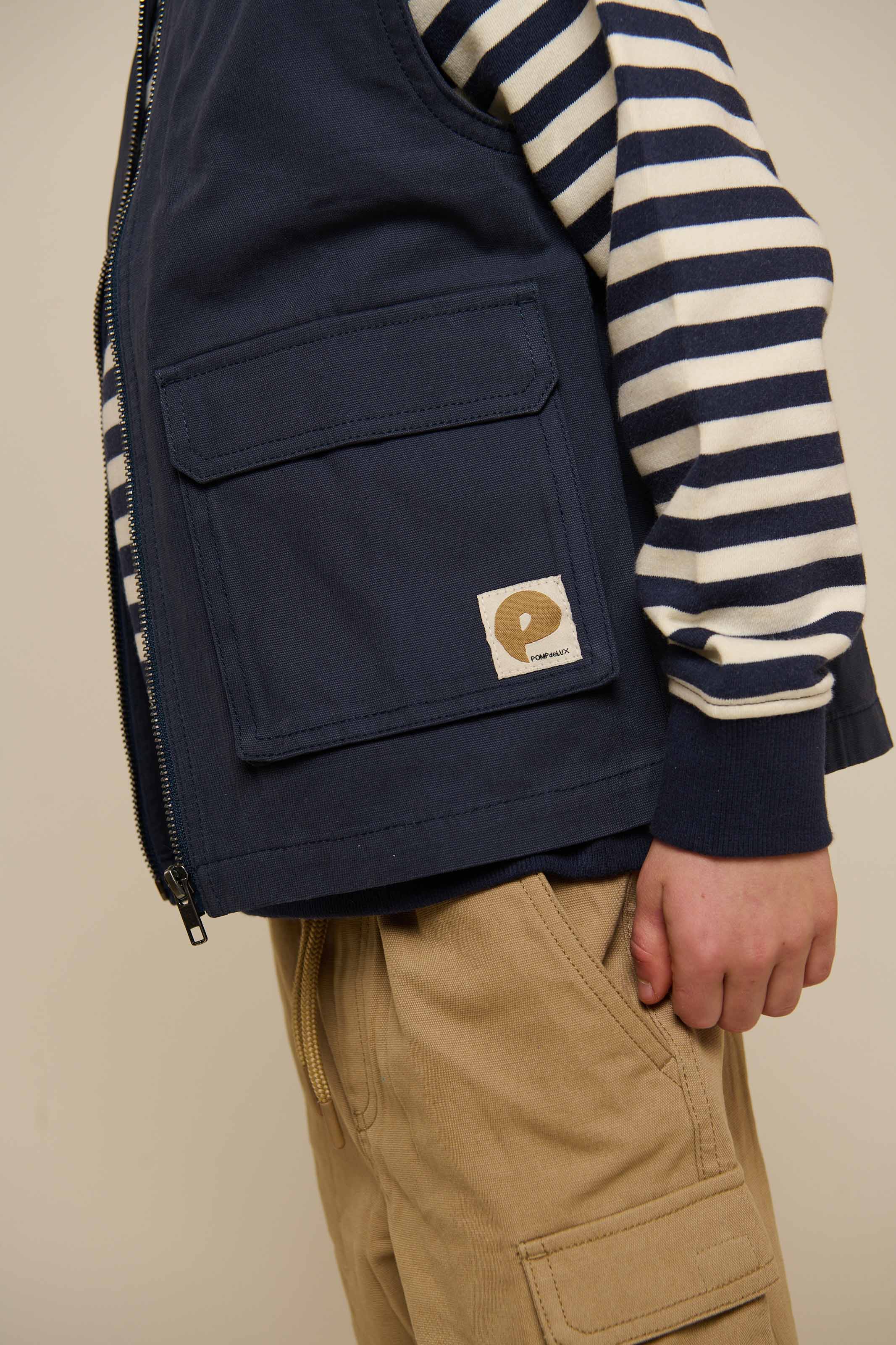 Canvas Cargo Gilet - Tween - Navy | 101131 Isack - Image 3