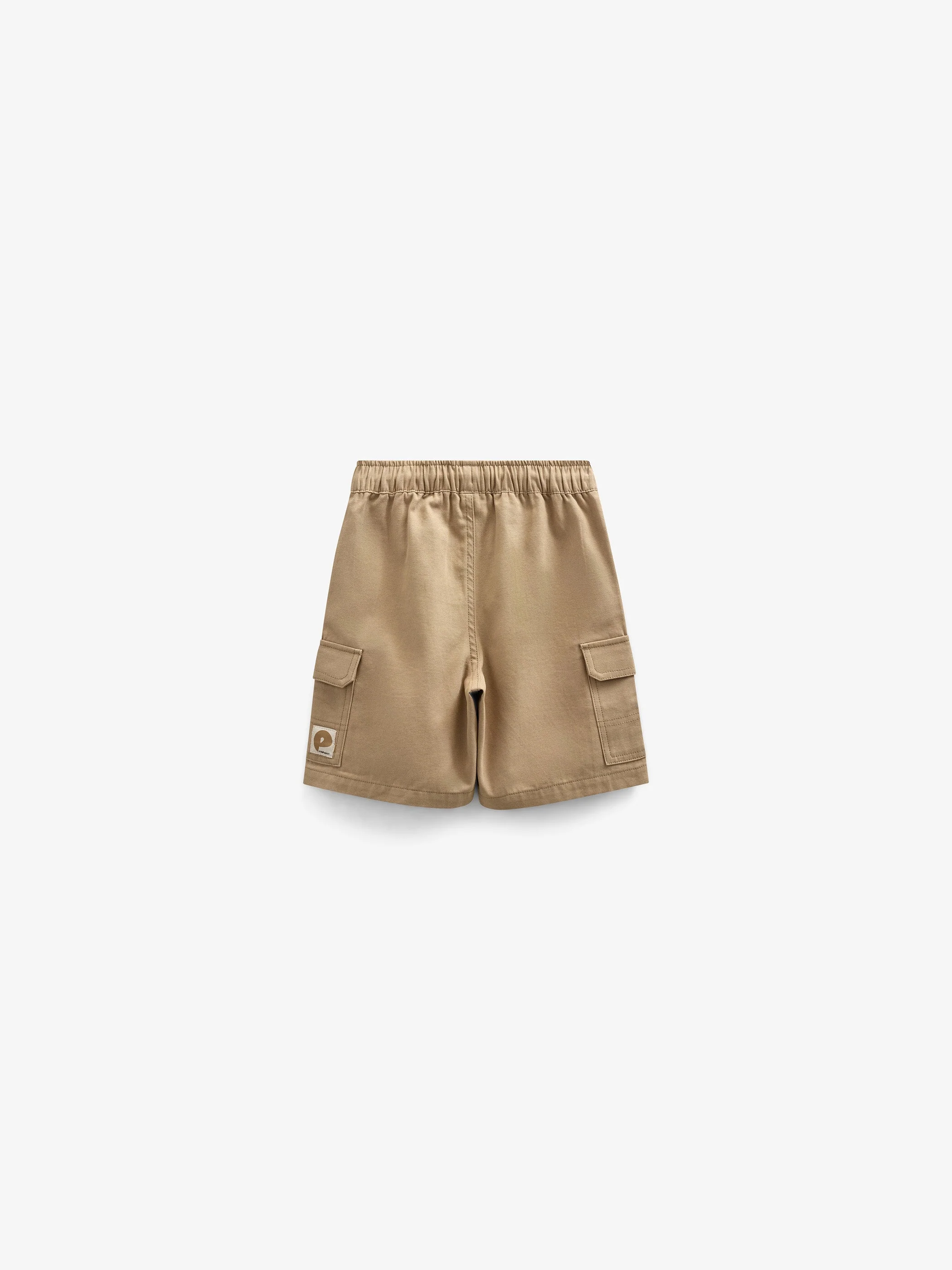 Canvas Cargo Shorts - Kids - Khaki | 101120 Isack - Image 4