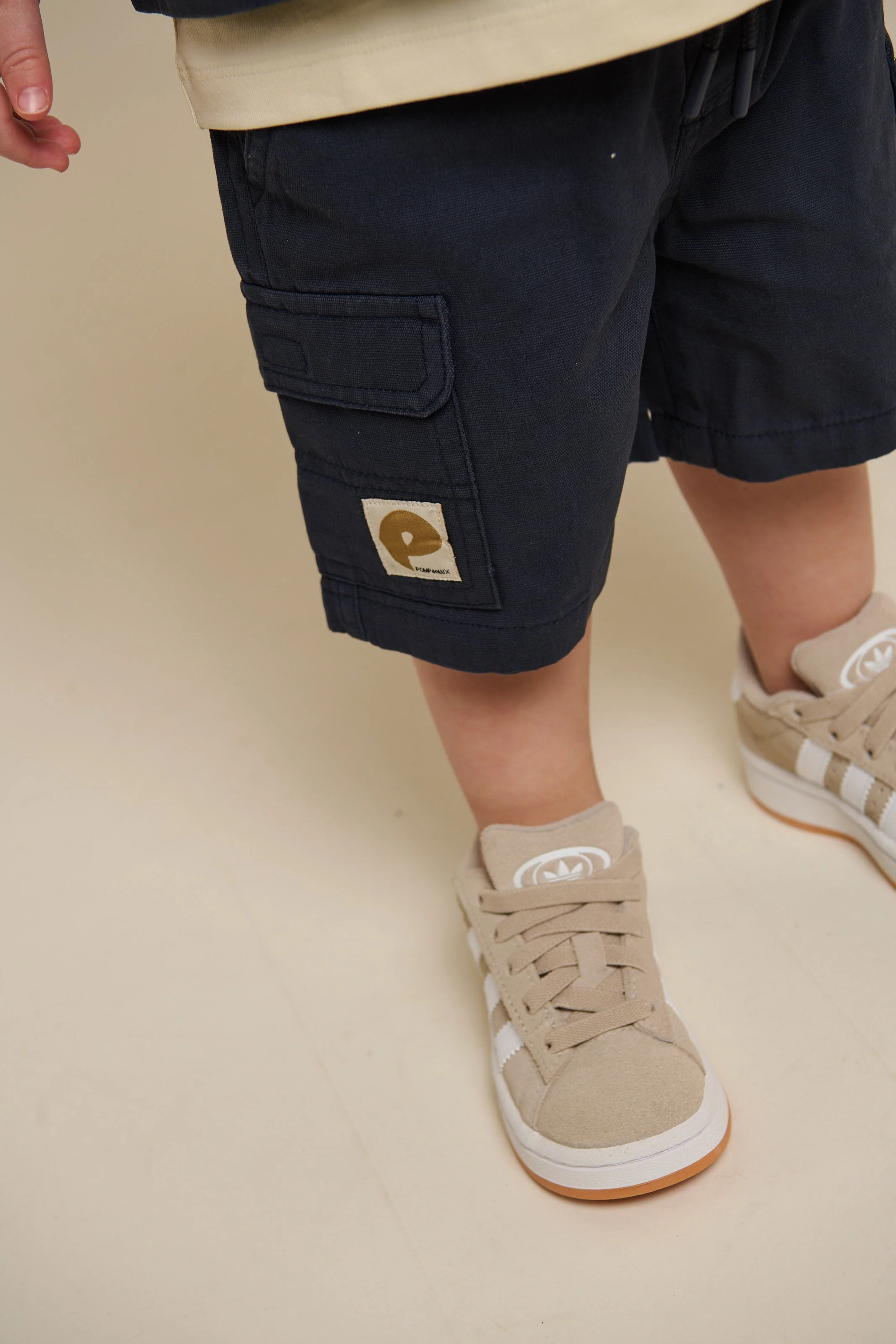 Canvas Cargo Shorts - Kids - Navy | 101122 Isack - Image 3