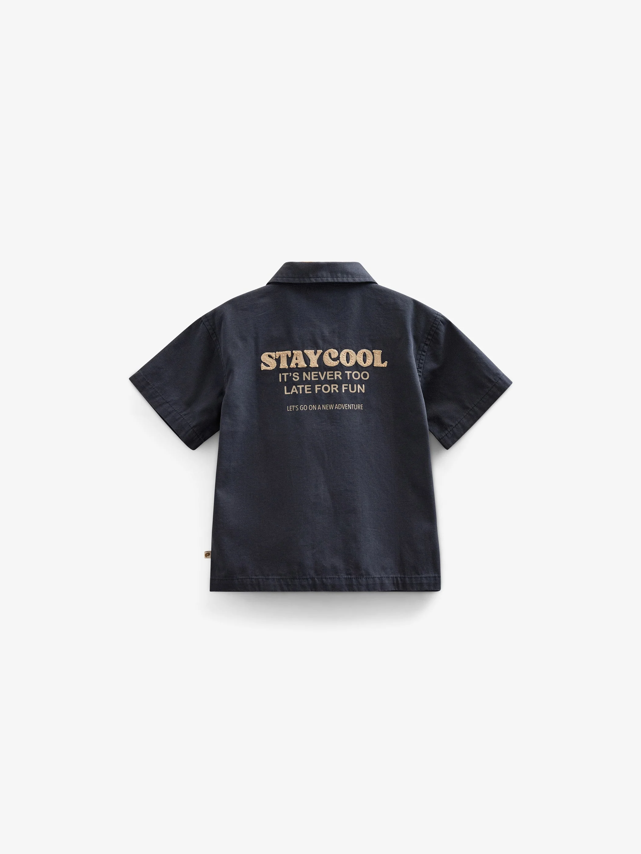 Canvas Overhemdjack met Rits - Kids - Navy | 101126 Isack - Image 4