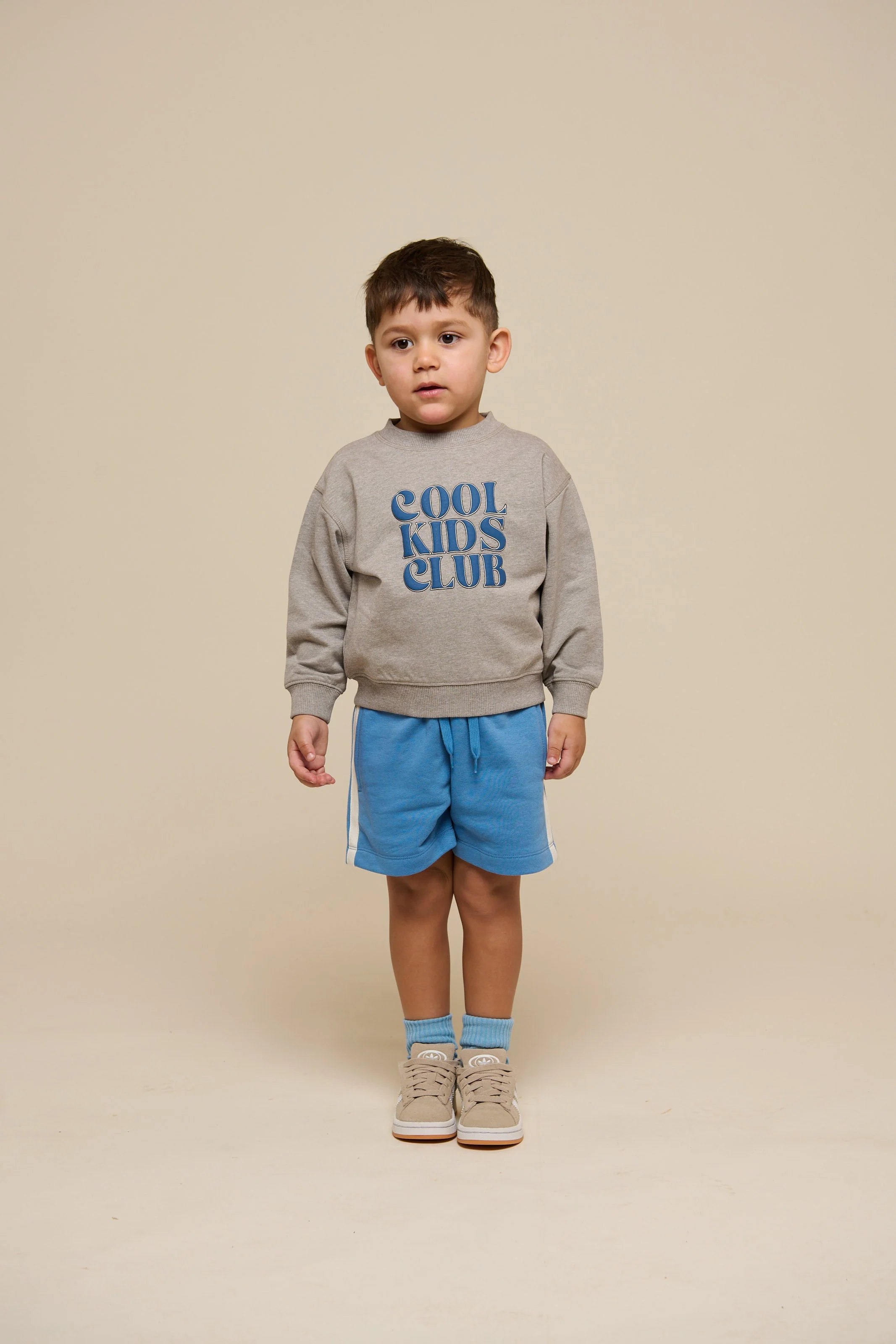Crewneck sweatshirt - Kids - Grey melange | 101161 Nathan
