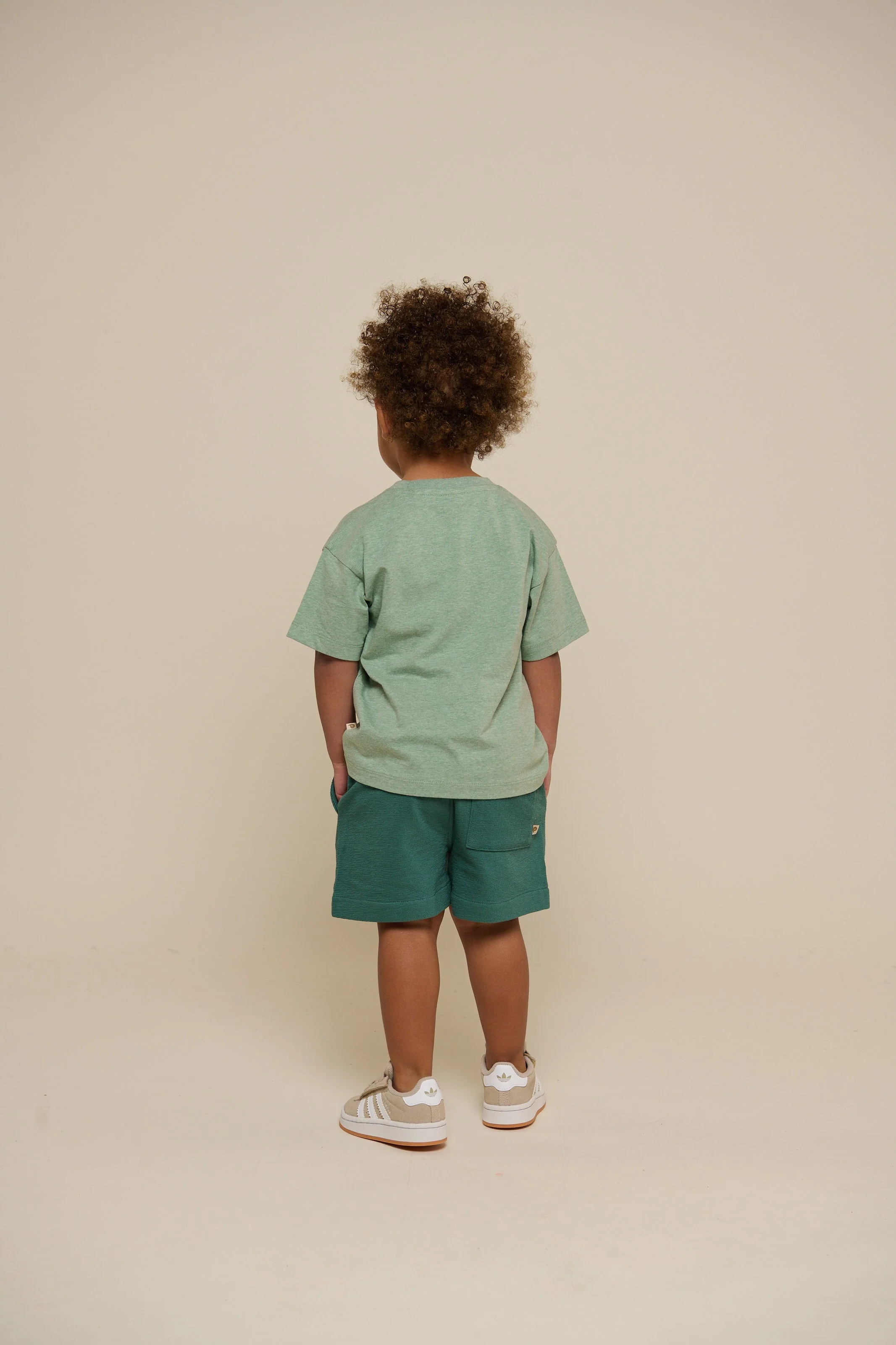 Croquet T-shirt - Kids - Light Green Melange | 101338 Vincent - Image 3
