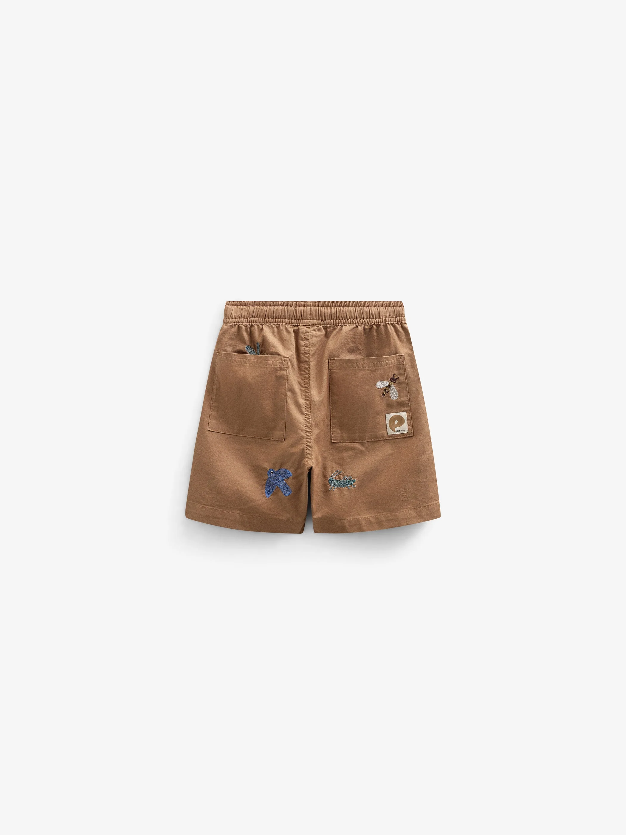 Embroidered Cotton Shorts - Kids - Coconut | 101064 Erik - Image 4