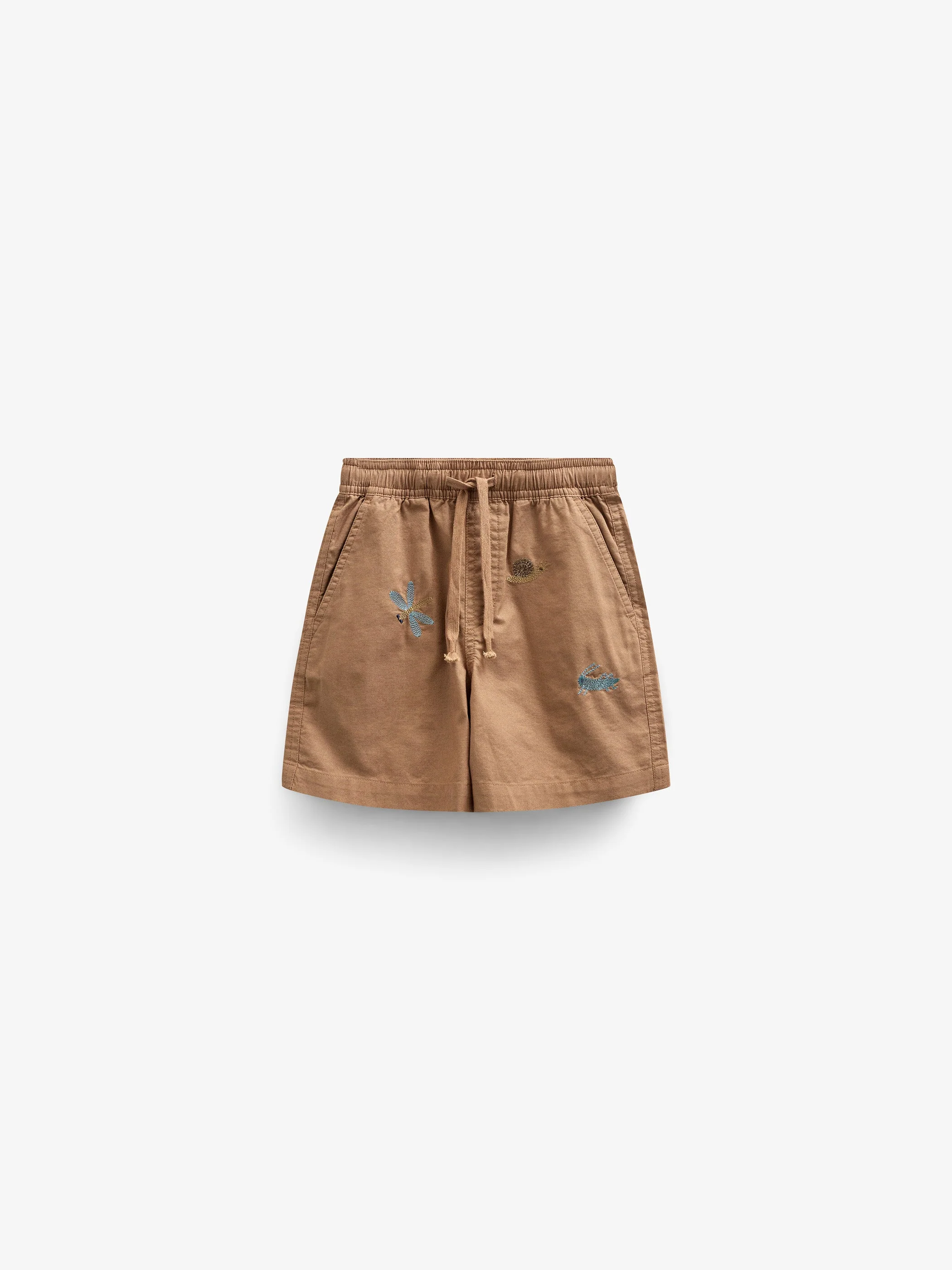 Embroidered Cotton Shorts - Tween - Coconut | 101099 Erik - Image 2