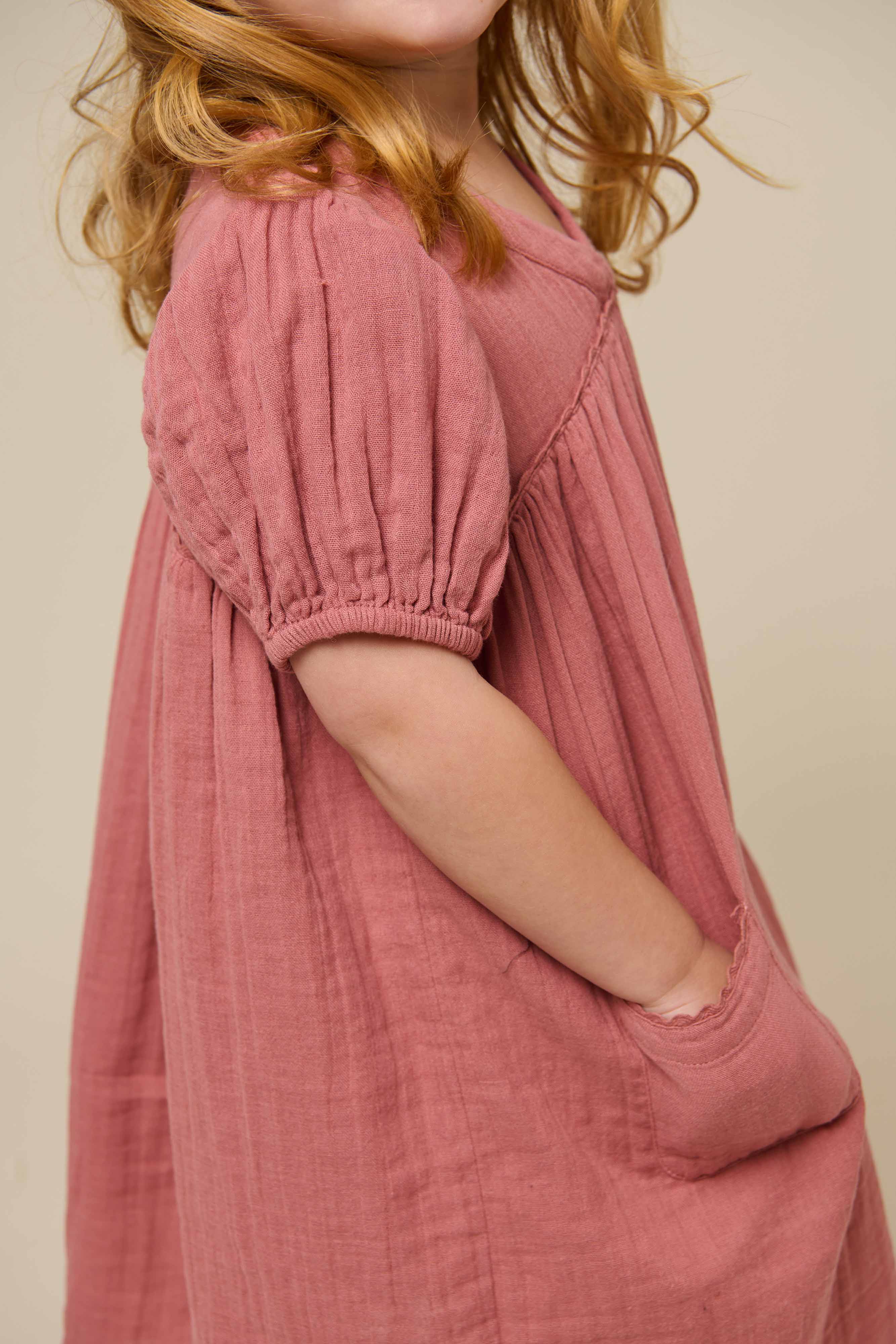 Gaas Jurk - Kids - Old Rose | 100915 Jasmine - Image 3