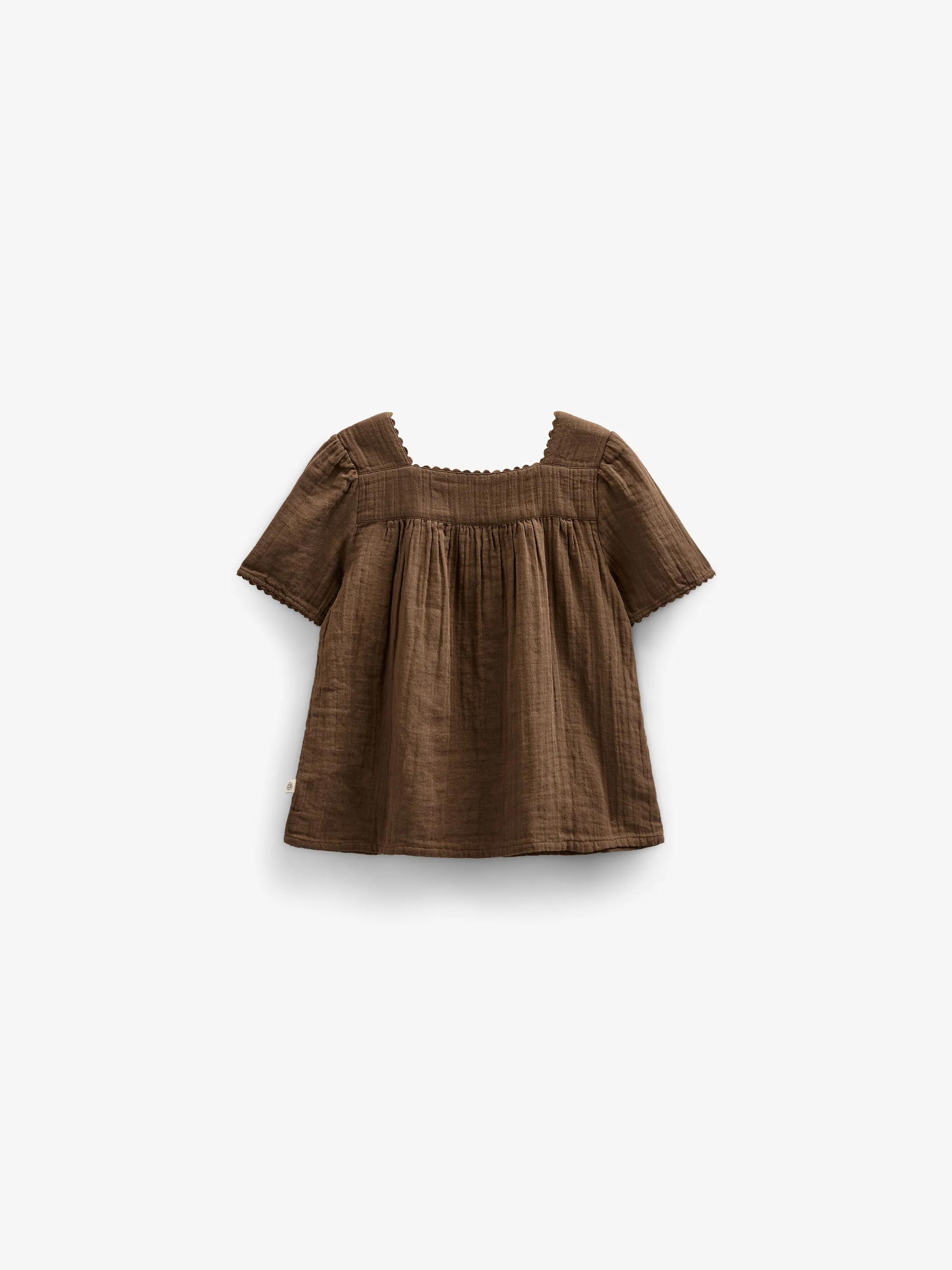Gaze Blouse met Korte Mouwen - Kids - Dark Brown | 100916 Jasmine - Image 4