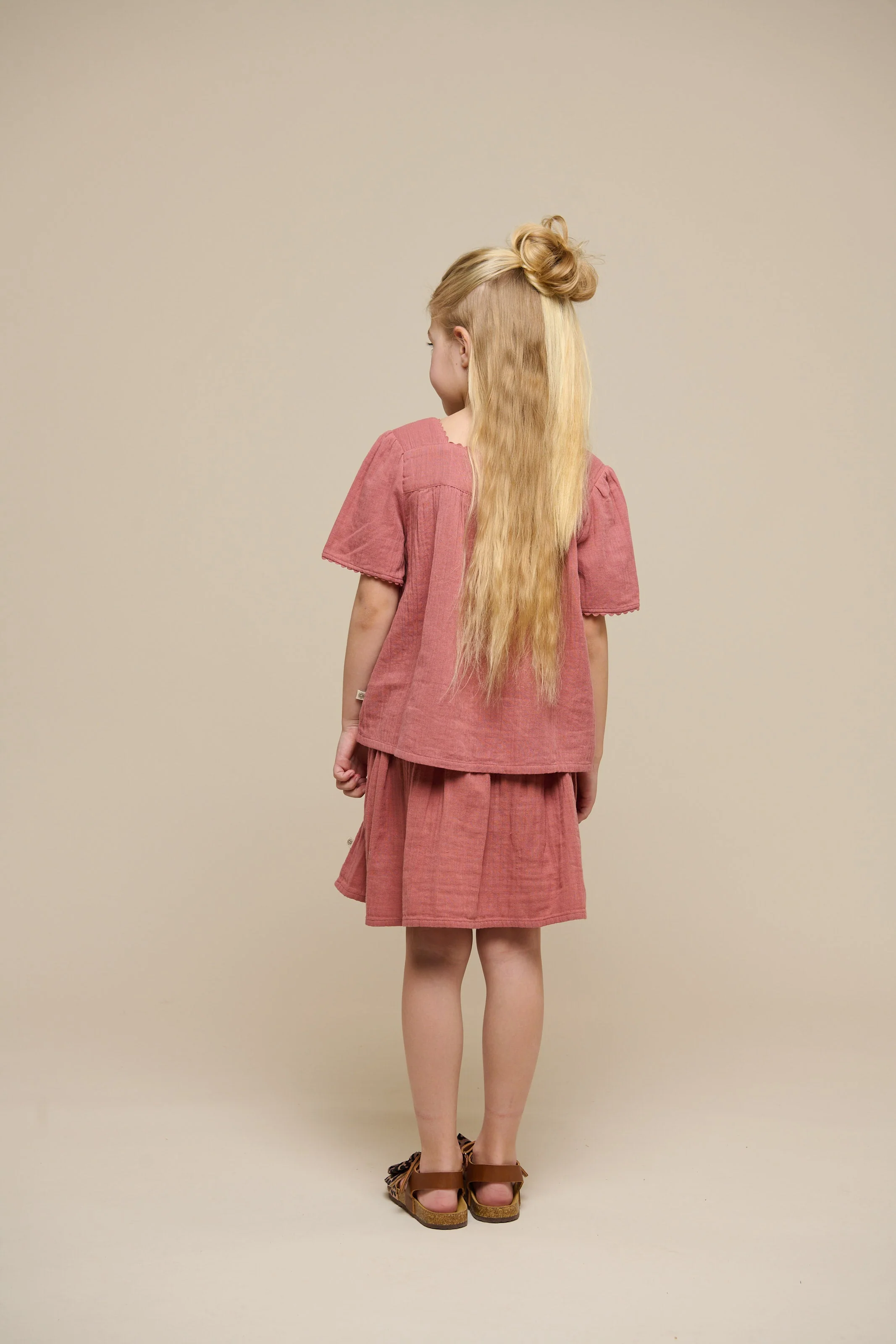 Gaze Blouse met Korte Mouwen - Tween - Old Rose | 100921 Jasmine - Image 5