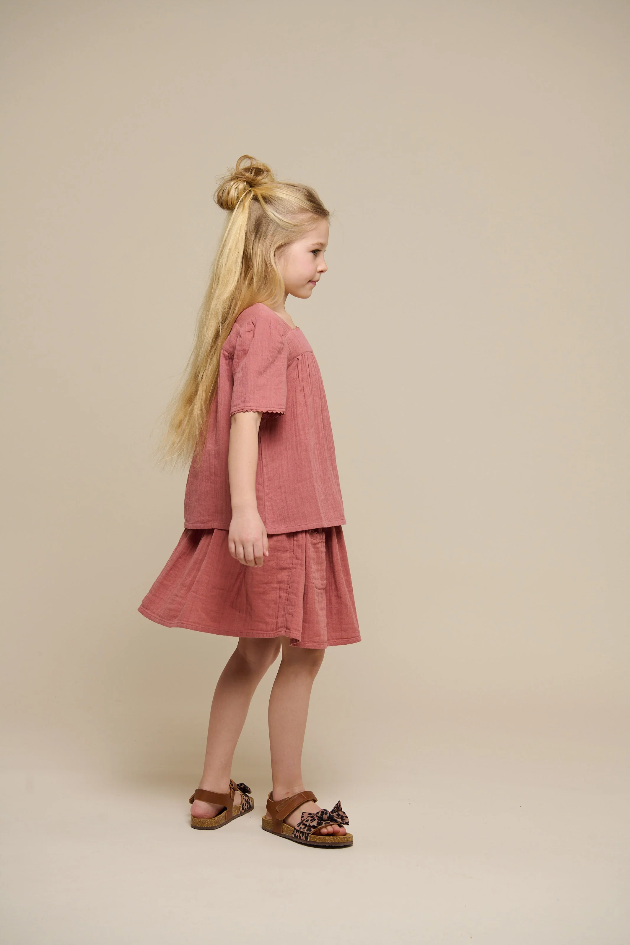 Gaze Blouse met Korte Mouwen - Tween - Old Rose | 100921 Jasmine - Image 6