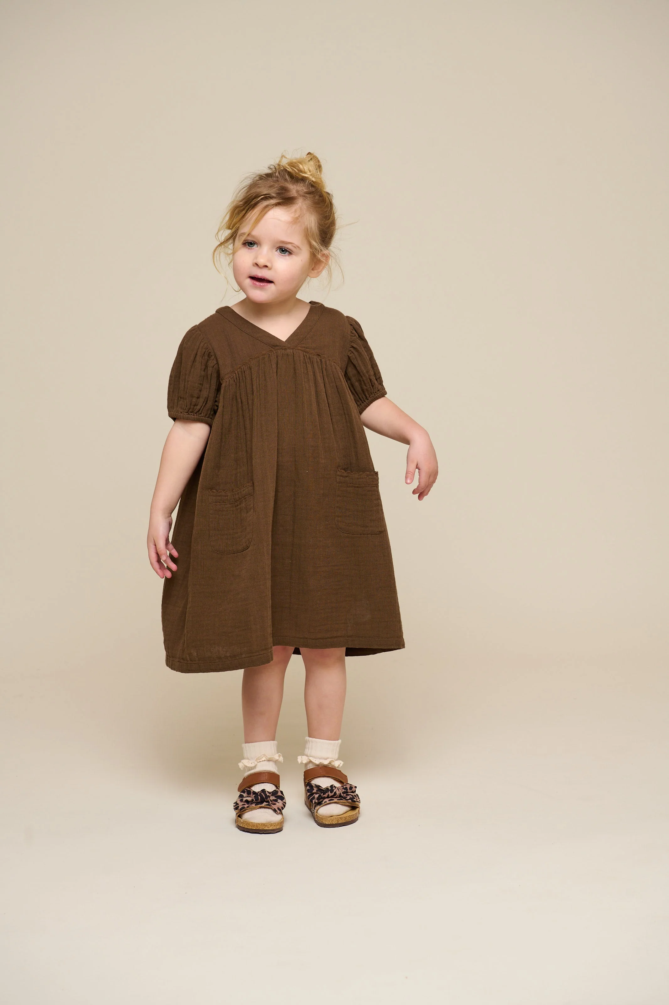 Gaze Jurk - Kids - Dark Brown | 100913 Jasmine - Image 7