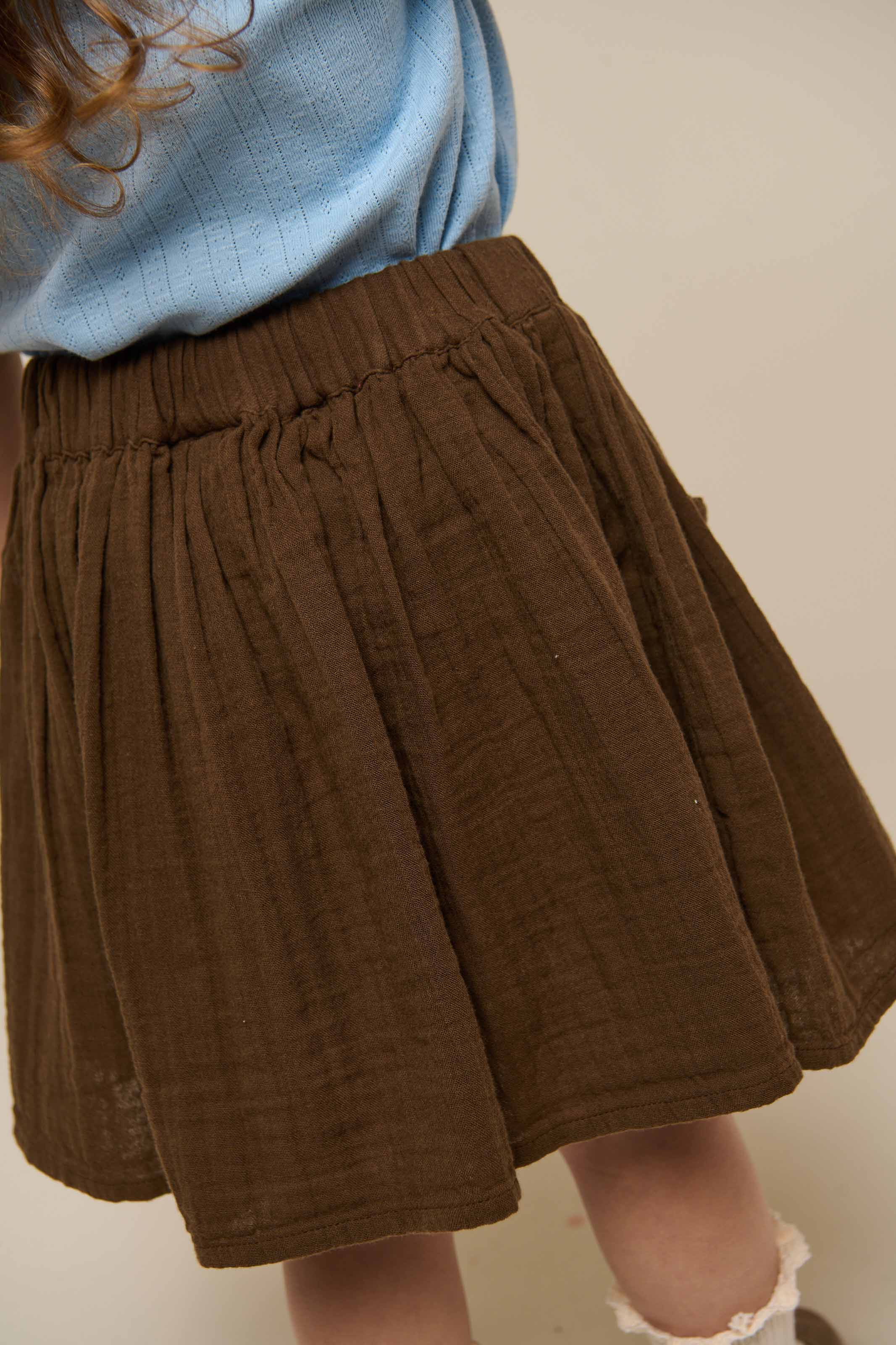 Gaze rok - Kids - Dark Brown | 100934 Jasmine - Image 3