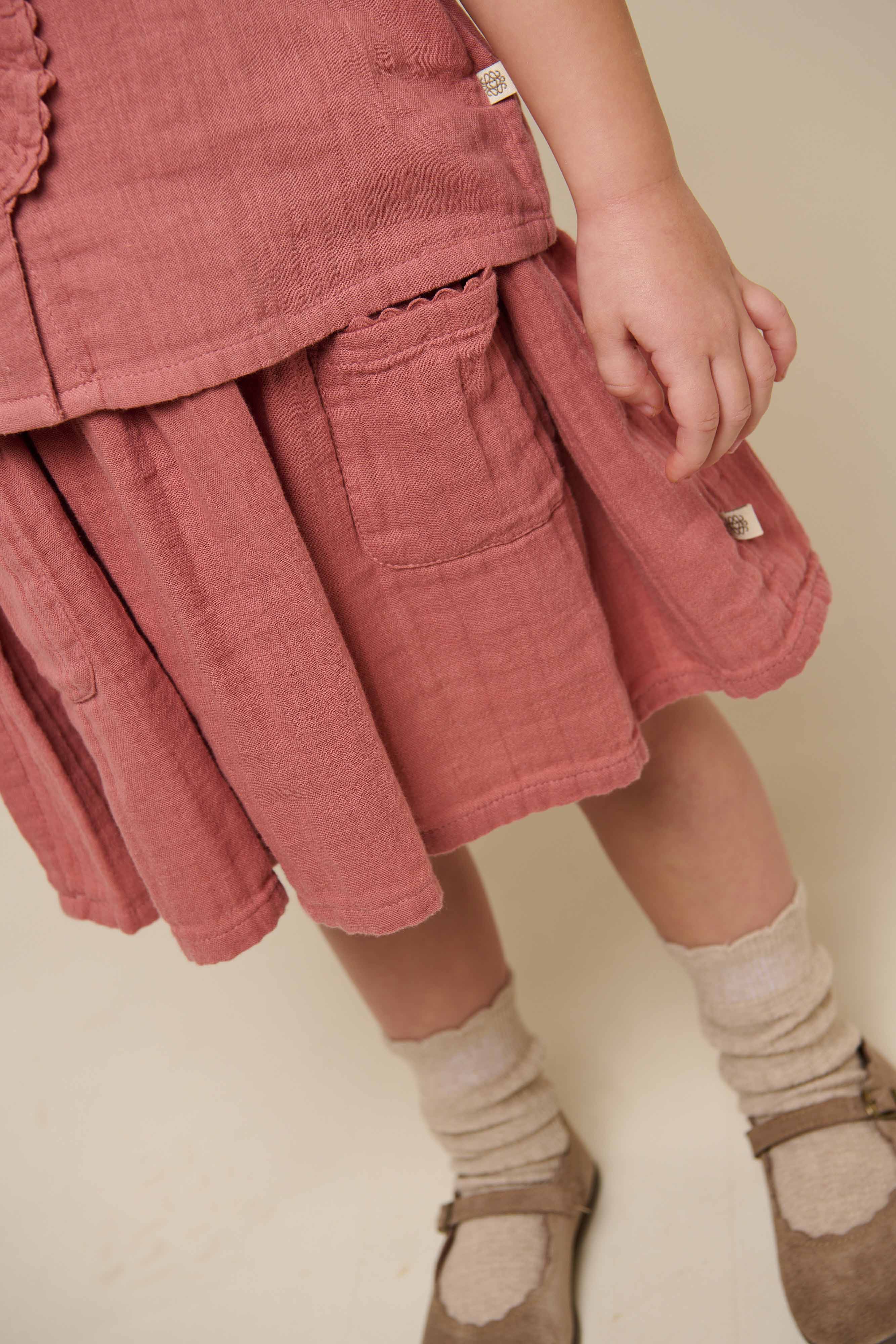 Gaze rok - Kids - Old Rose | 100938 Jasmine - Image 3