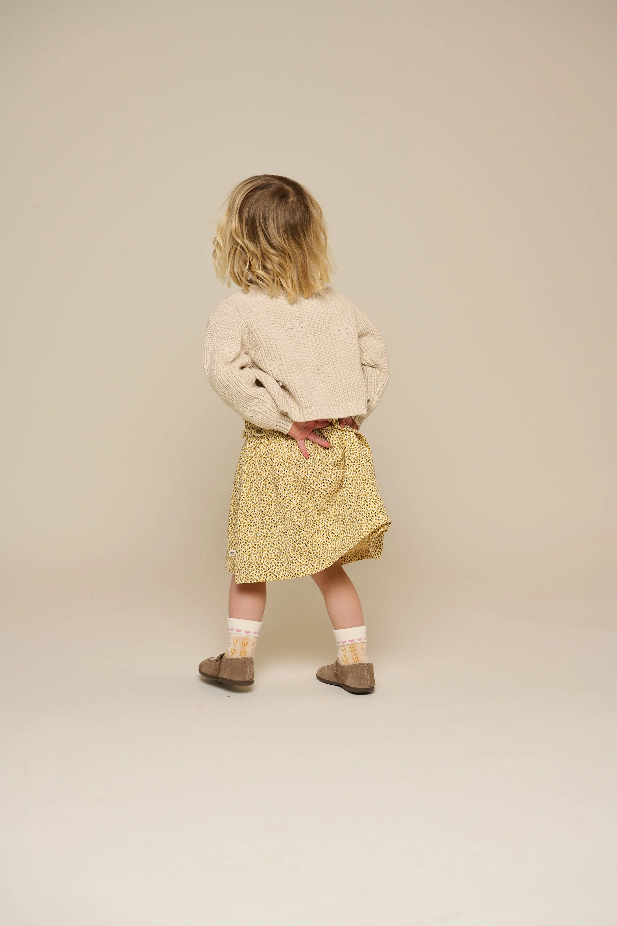 Gebreid katoenen vest met strikjes - Kids - Nature | 100790 Freya - Image 5