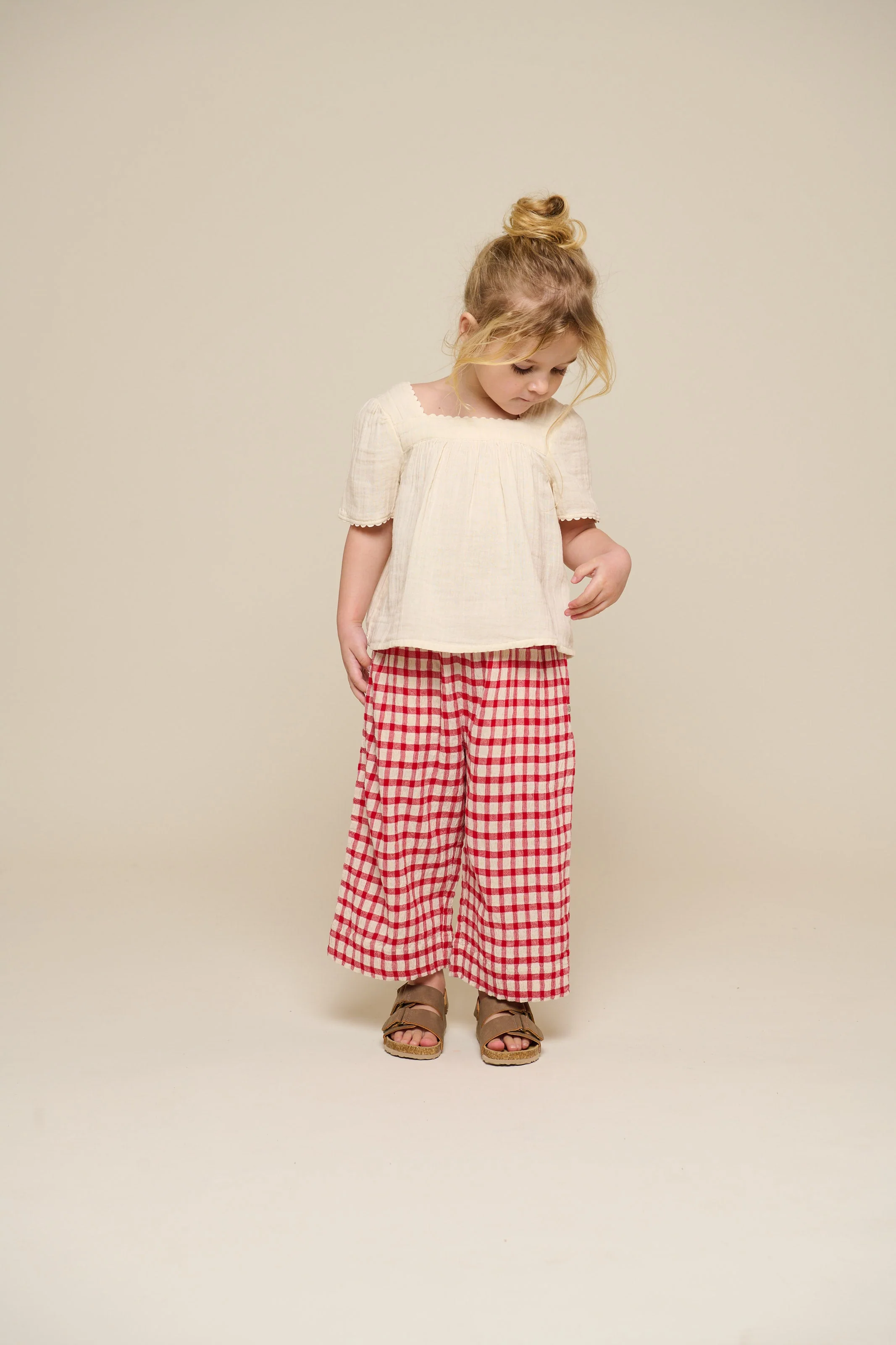 Geruite Katoenen Broek - Kids - Cherry Red | 100906 Bonnie - Image 6
