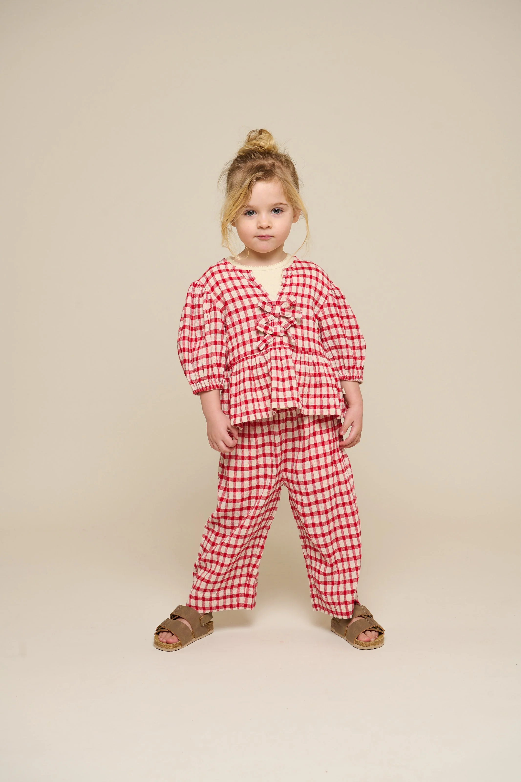 Geruite Katoenen Broek - Kids - Cherry Red | 100906 Bonnie - Image 7