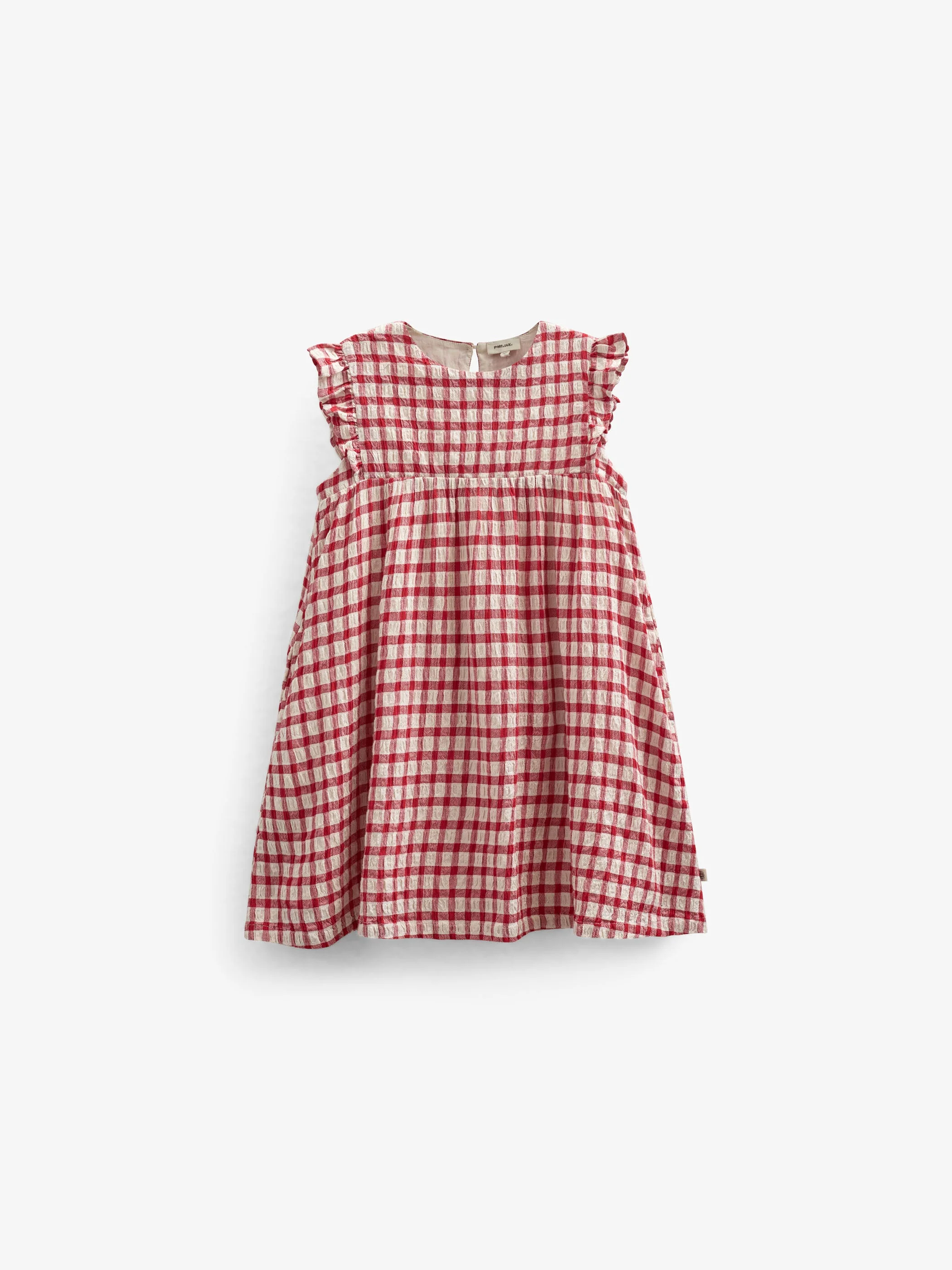 Geruite Katoenen Jurk - Kids - Cherry Red | 100904 Bonnie - Image 2