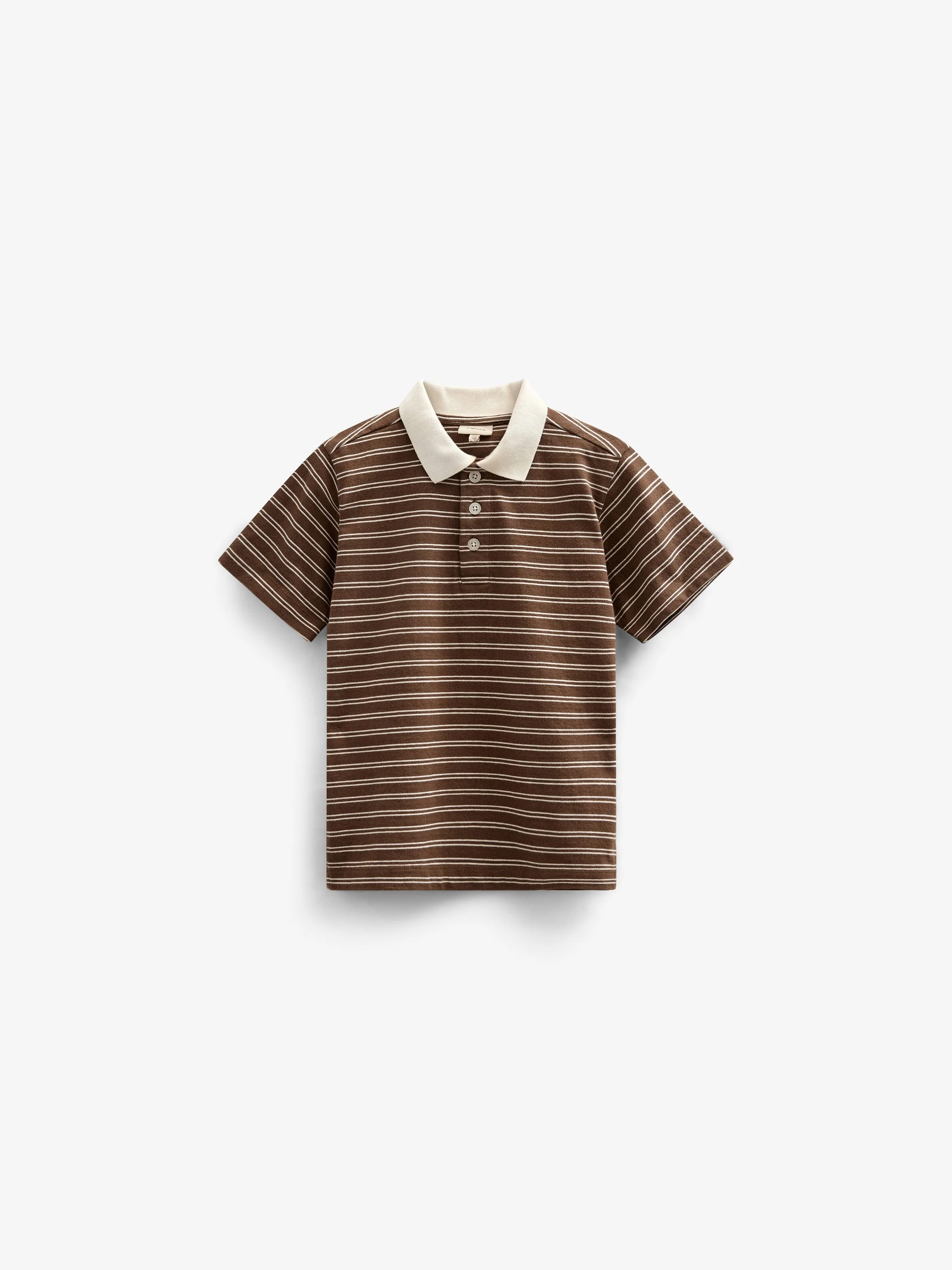 Gestreept Jersey Poloshirt - Tween - Dark Brown | 101174 Otto - Image 2