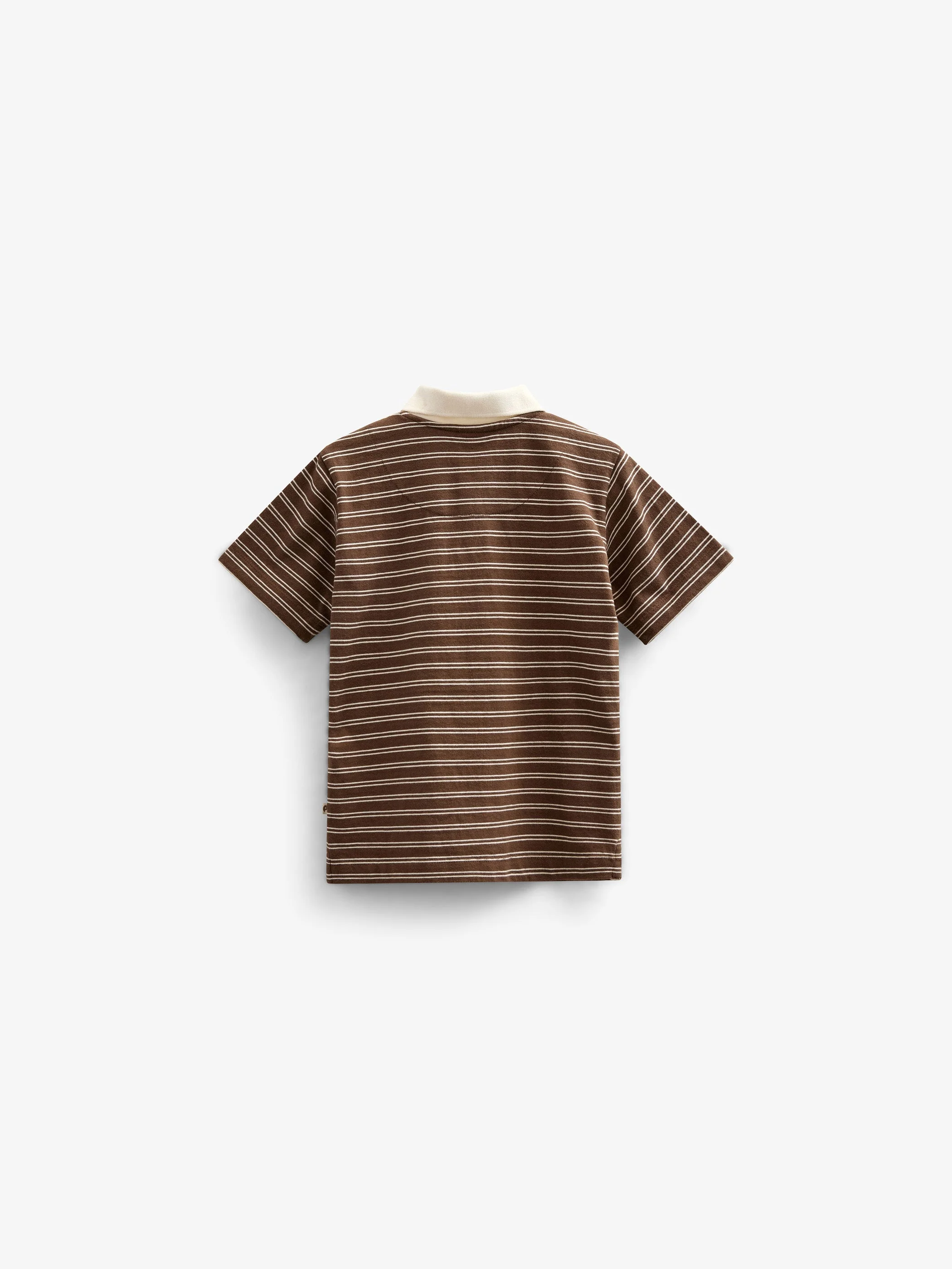 Gestreept Jersey Poloshirt - Tween - Dark Brown | 101174 Otto - Image 4