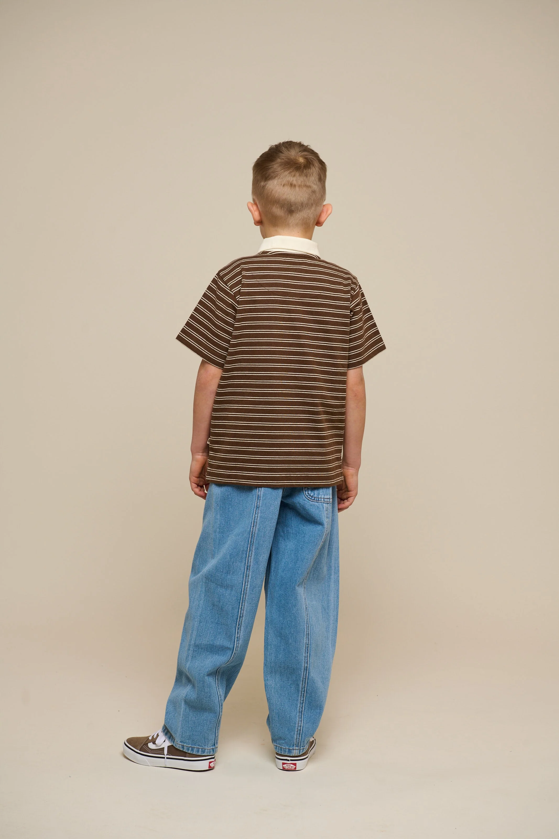 Gestreept Jersey Poloshirt - Tween - Dark Brown | 101174 Otto - Image 5