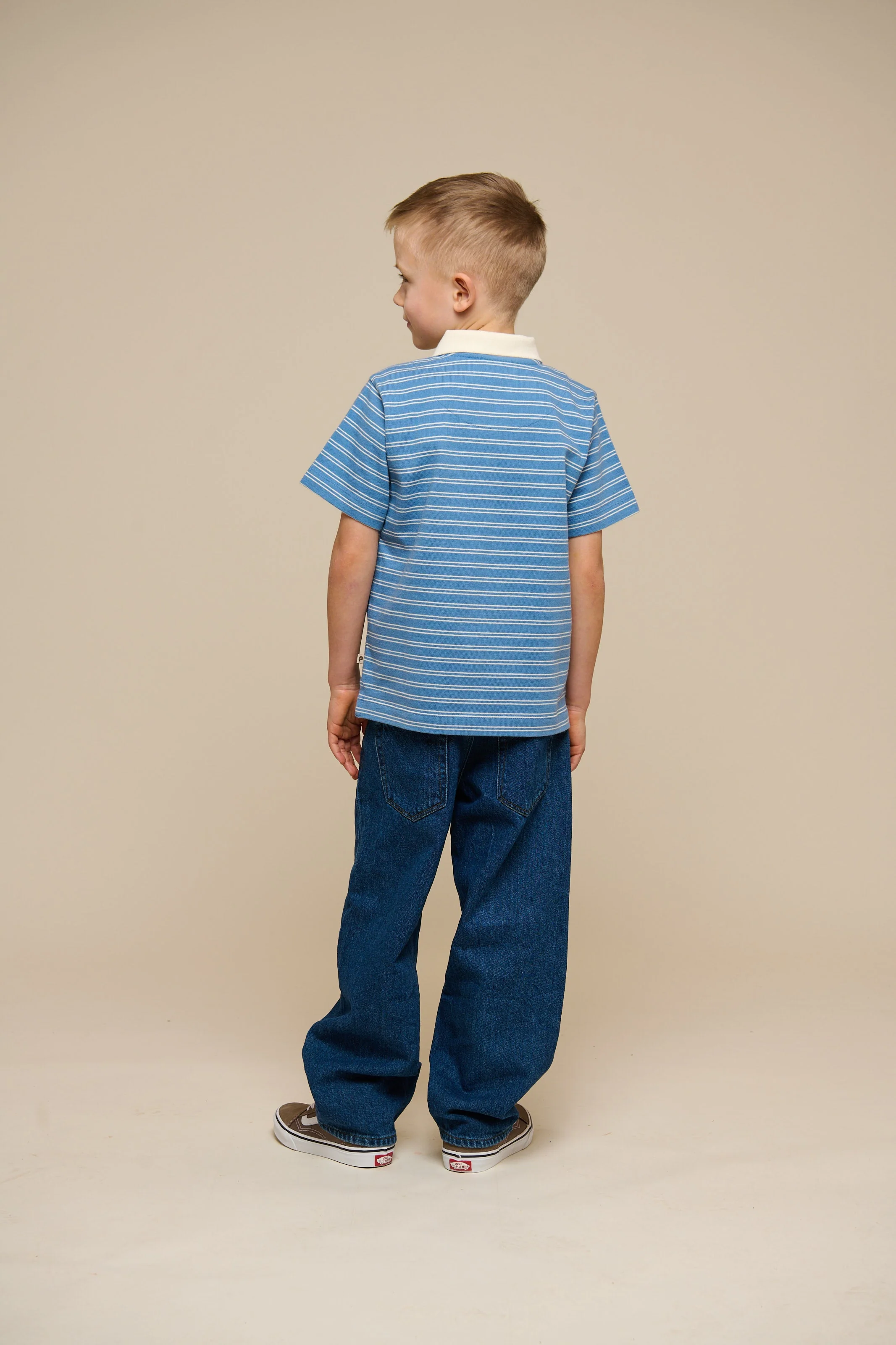 Gestreept Jersey Poloshirt - Tween - Dusty Blue | 101176 Otto - Image 5