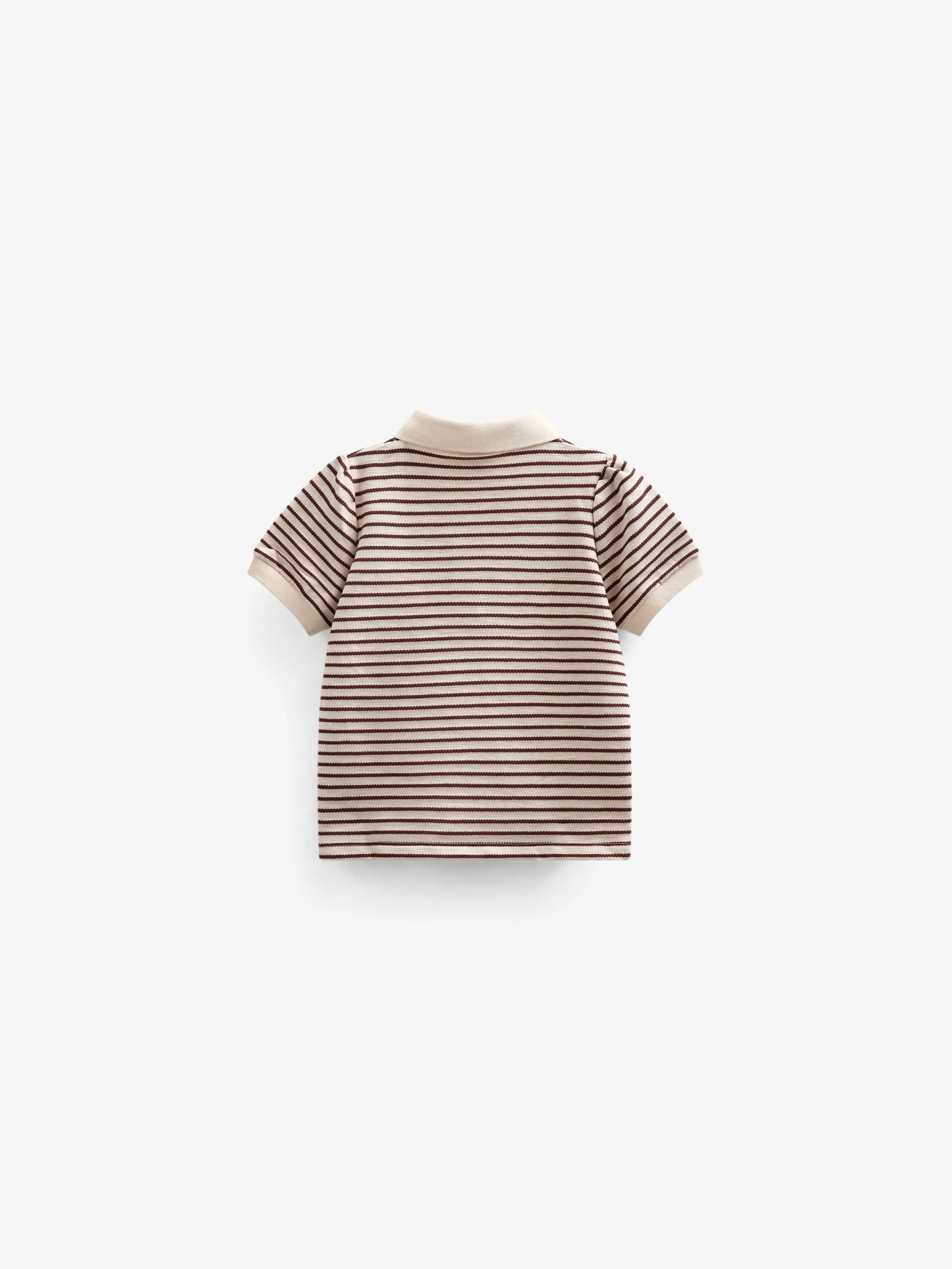 Gestreepte Jersey Polo - Kids - Brown | 101004 Emmie - Image 4