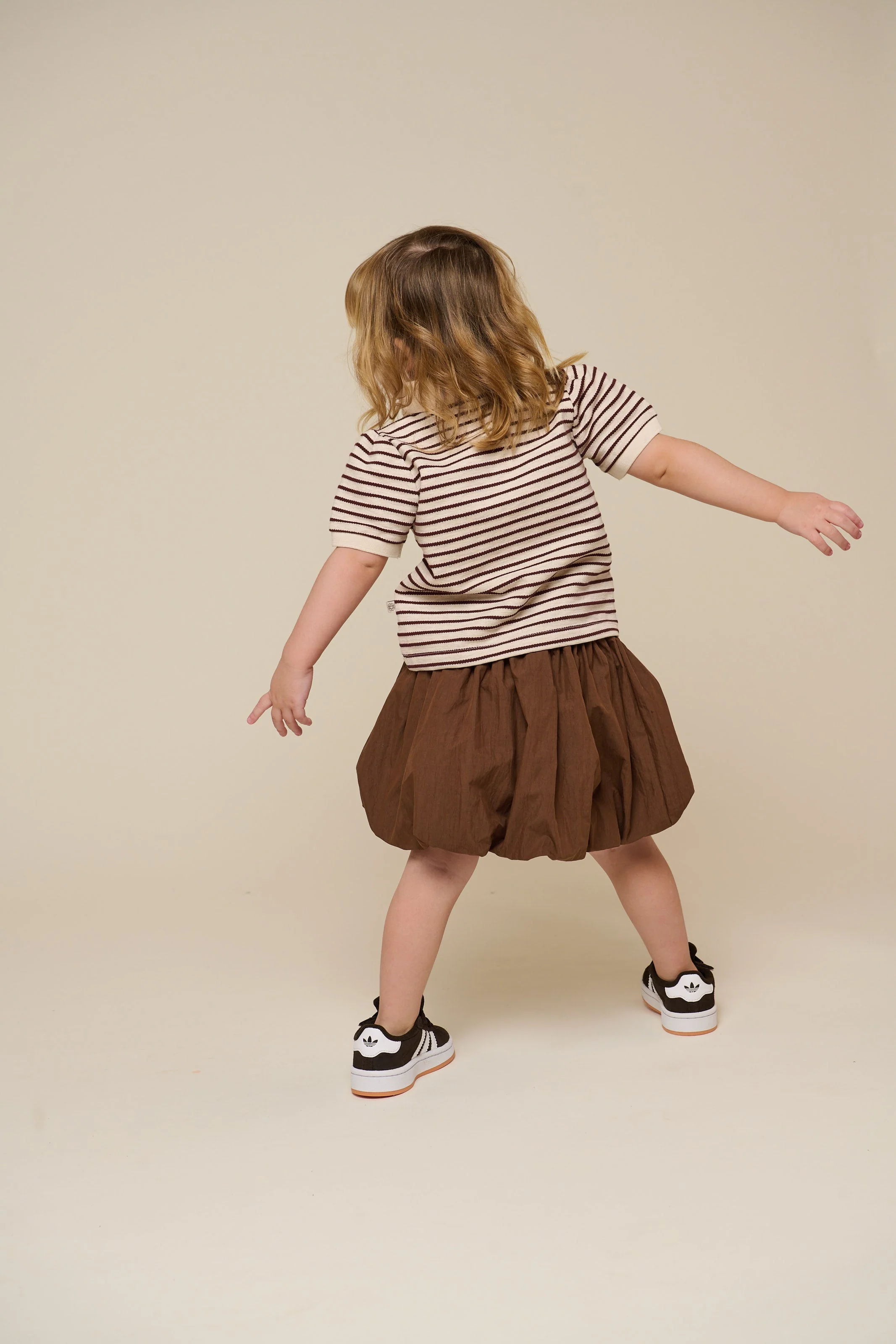 Gestreepte Jersey Polo - Kids - Brown | 101004 Emmie - Image 5