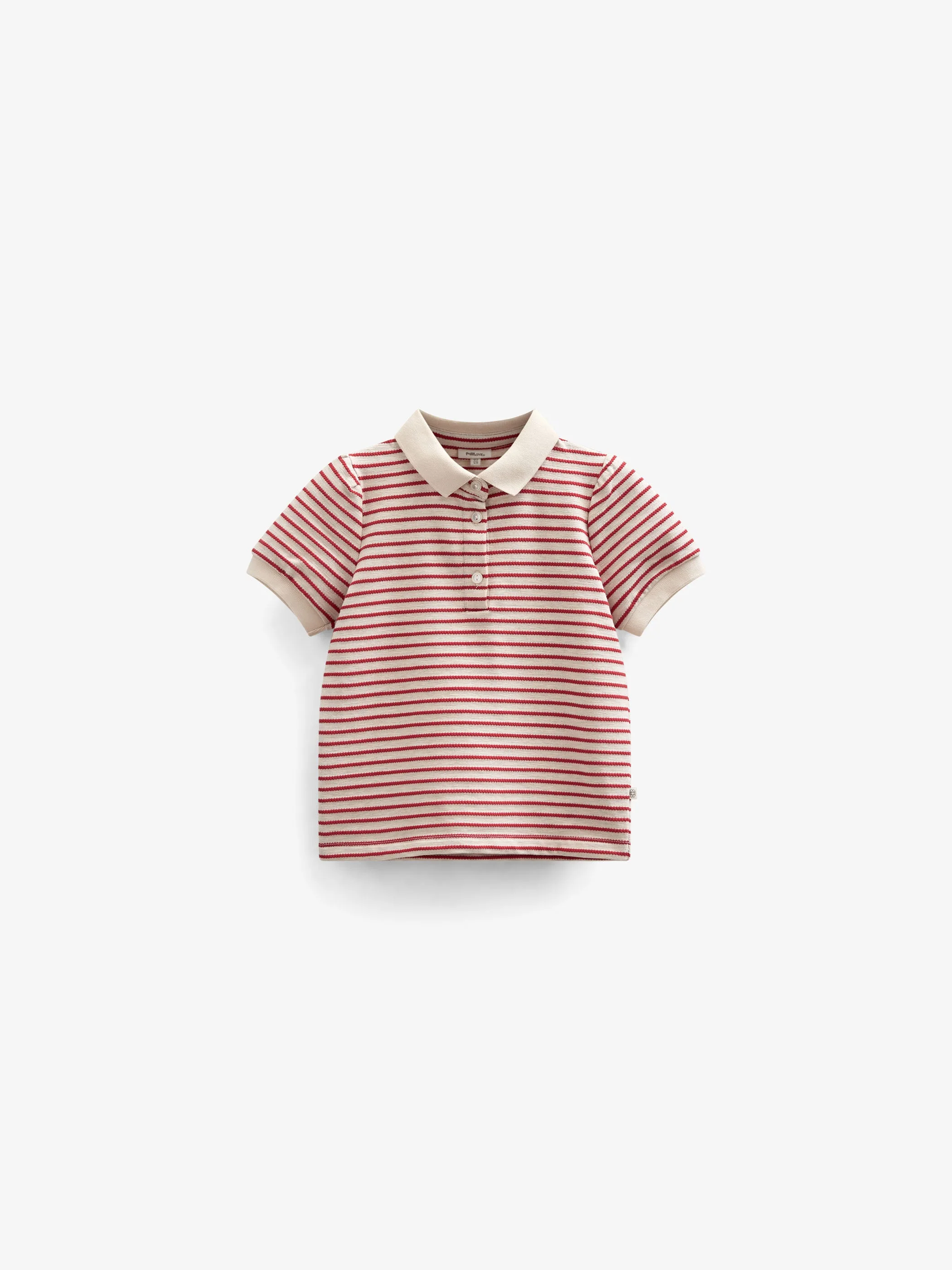 Gestreepte Jersey Polo - Kids - Cherry Red | 101002 Emmie - Image 2