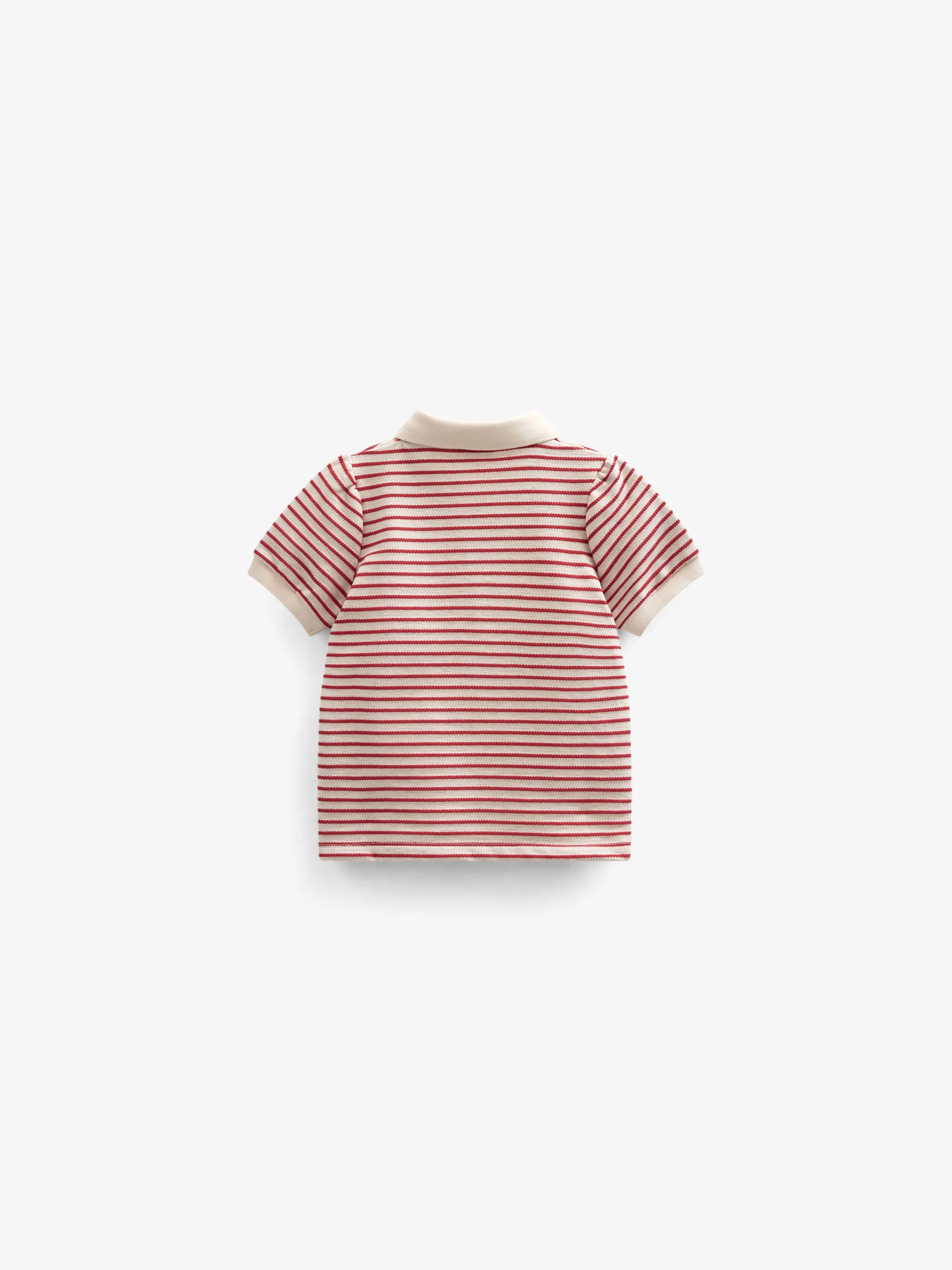 Gestreepte Jersey Polo - Kids - Cherry Red | 101002 Emmie - Image 4