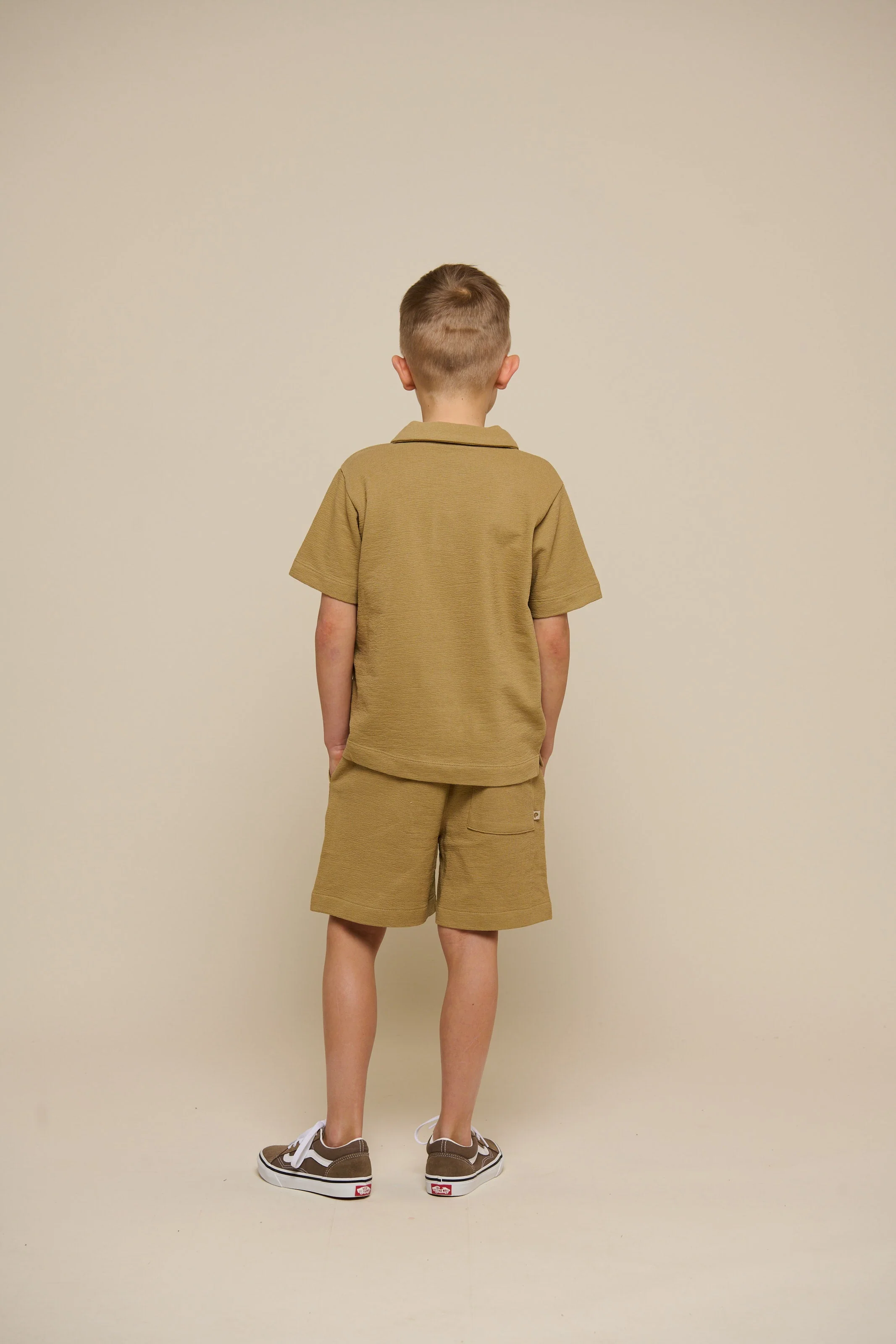 Gestructureerd Jersey Polo T-shirt - Tween - Khaki | 101218 Sonny - Image 3