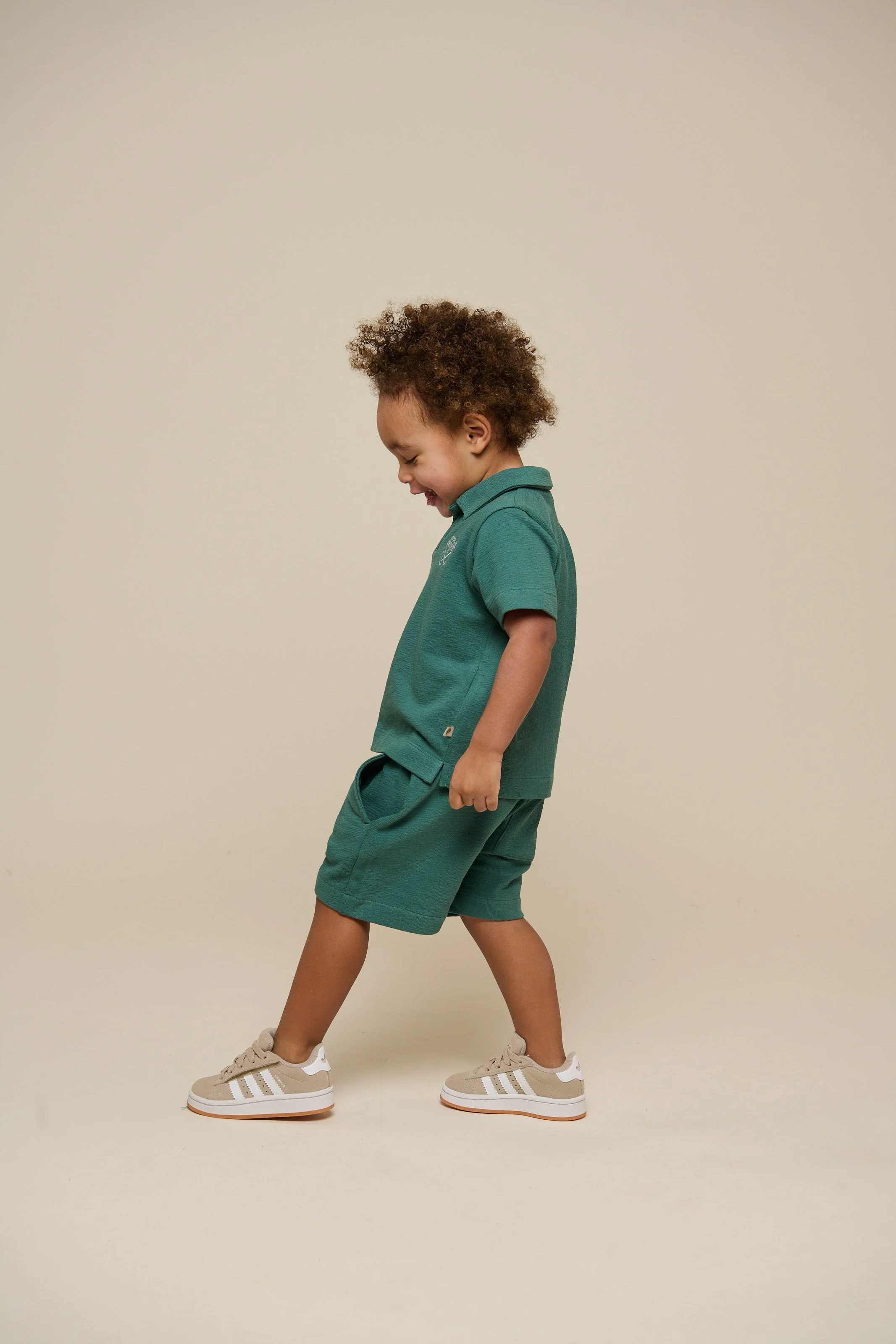 Gestructureerde Jersey Shorts - Kids - Tropical Green | 101219 Sonny - Image 6