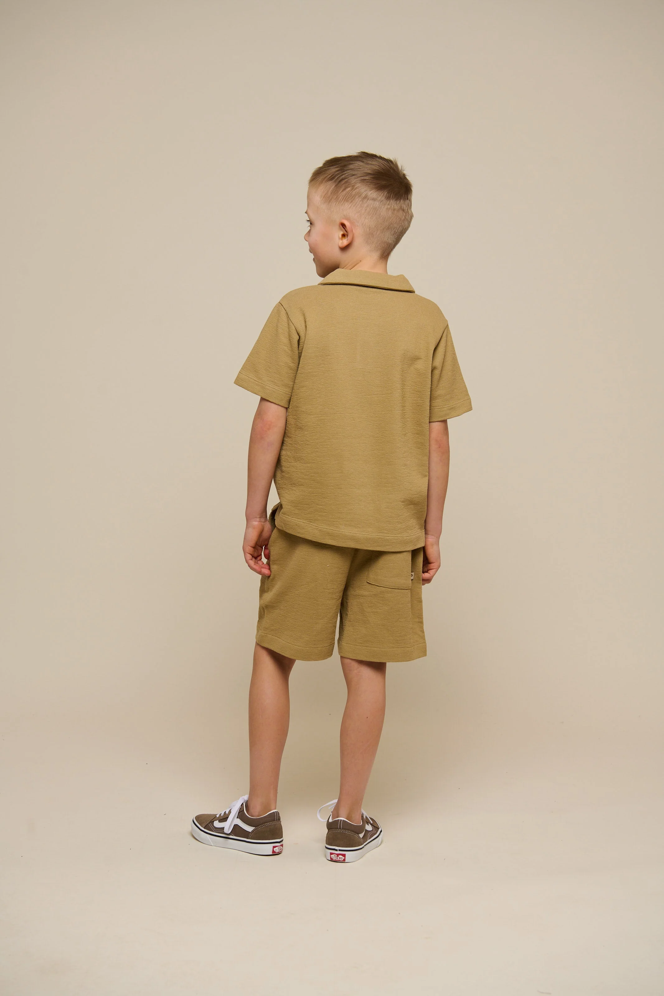 Gestructureerde Jerseyshorts - Tween - Khaki | 101222 Sonny - Image 5