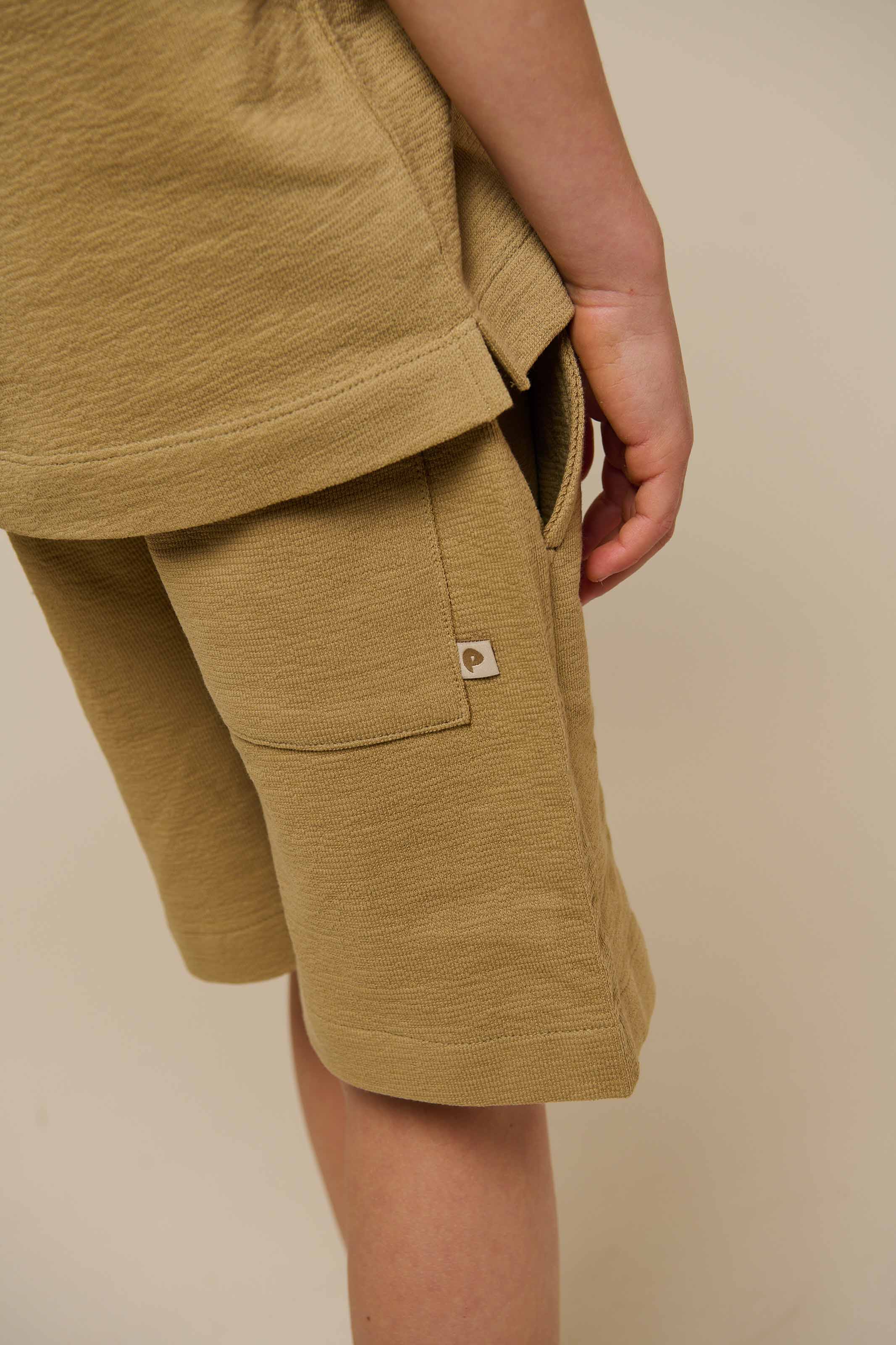 Gestructureerde Jerseyshorts - Tween - Khaki | 101222 Sonny - Image 6