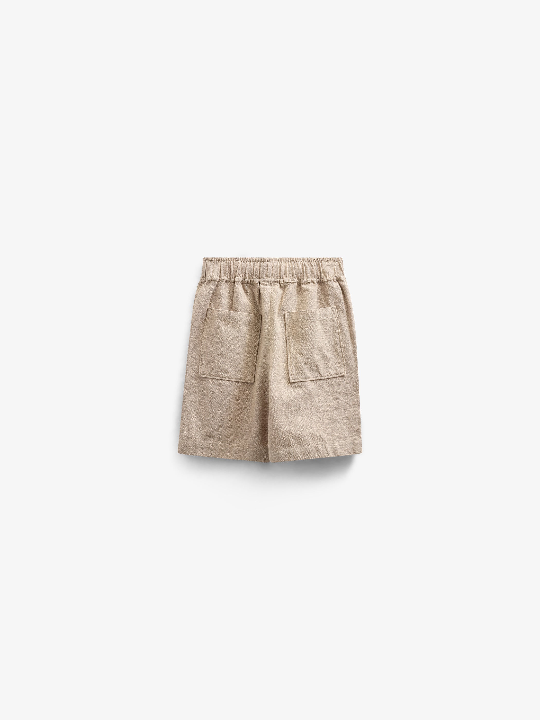 Geweven katoenen shorts met structuur - Tween - Sand | 101198 Walter - Image 4