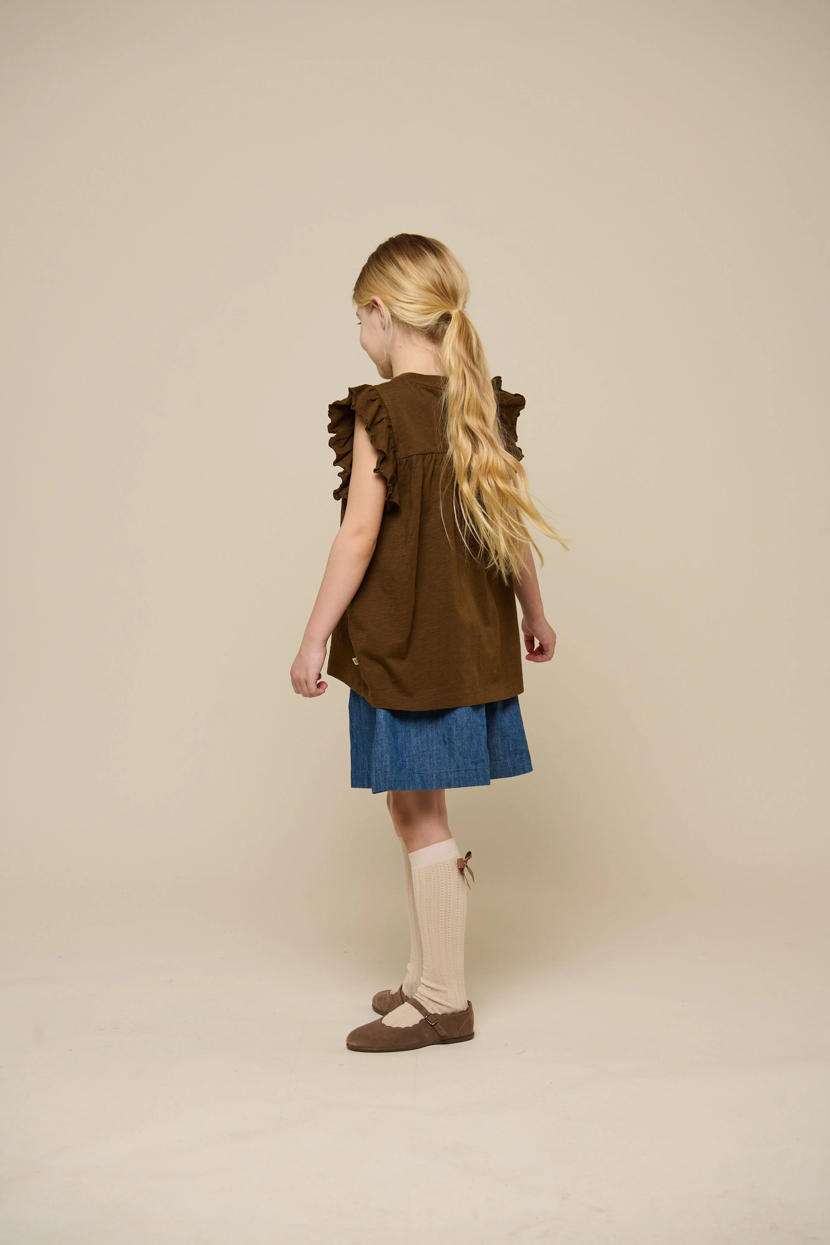 Jersey blouse - Tween - Dark Brown | 101333 Lucia - Image 3