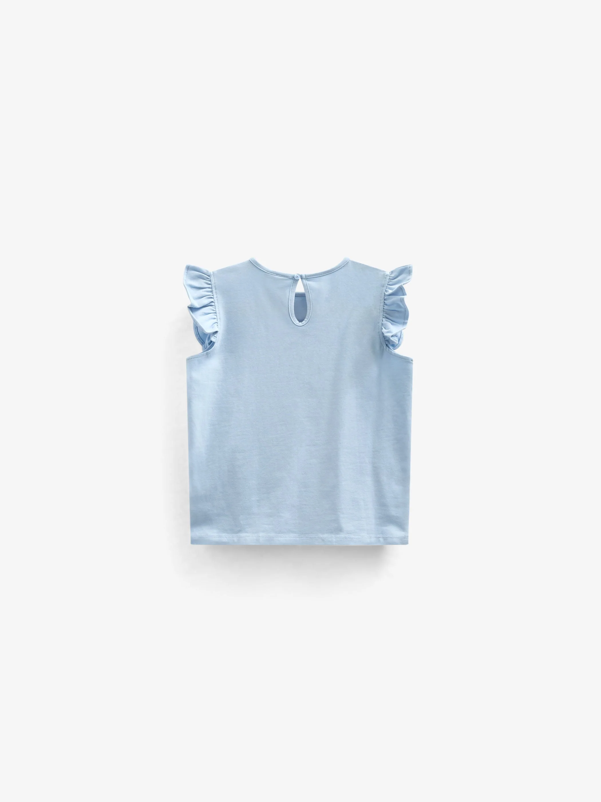 Jersey Top met Ruche - Kids - Powder Blue | 101267 Selma - Image 4