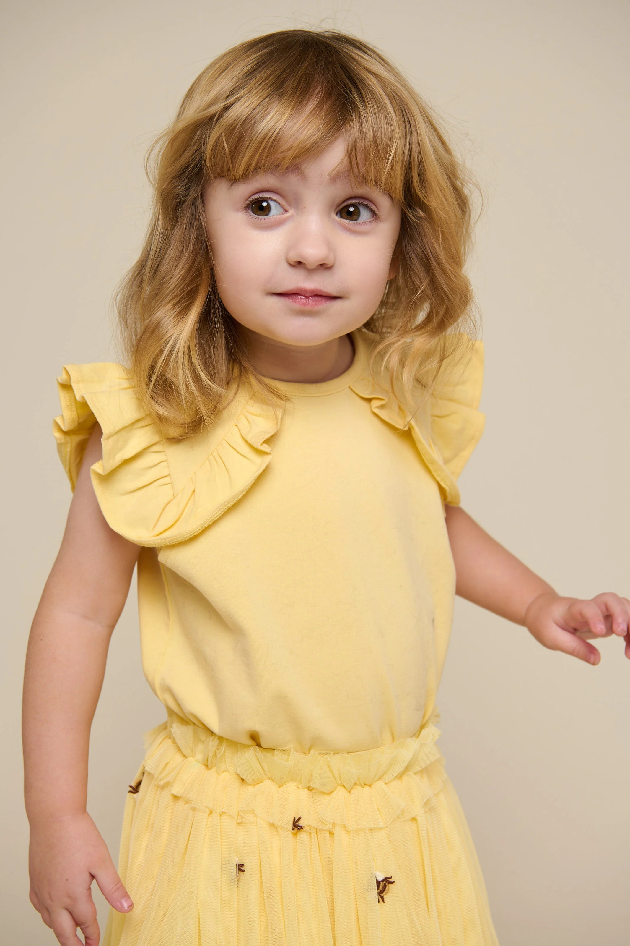 Jersey Top met Ruche - Kids - Sunlight | 101265 Selma - Image 5