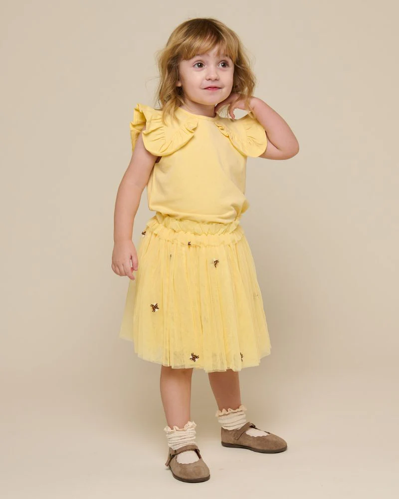 Jersey Top met Ruche - Kids - Sunlight | 101265 Selma - Image 6