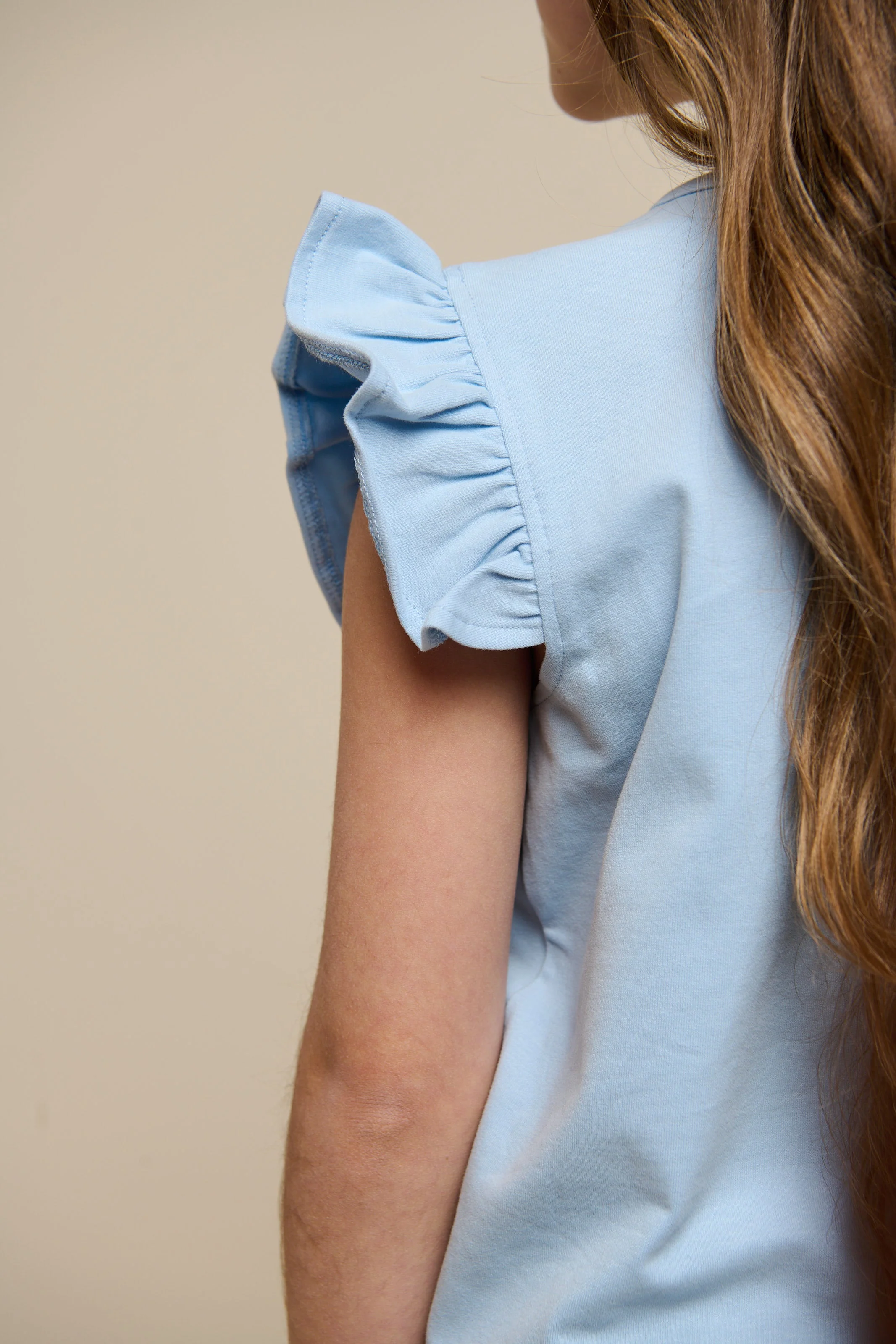 Jersey Top met Ruche - Tween - Powder Blue | 101268 Selma - Image 6